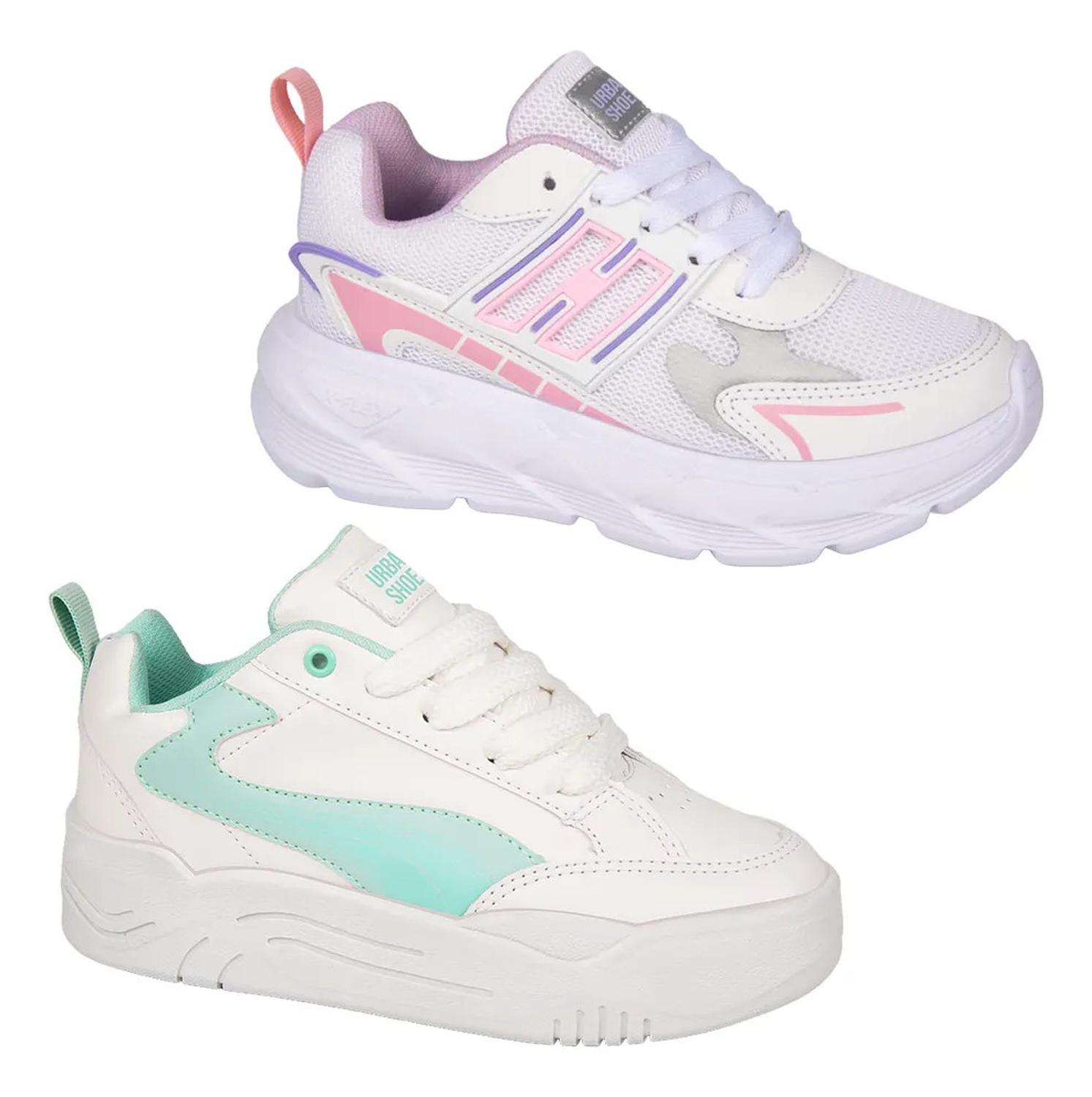 Tenis Escolar Urban Shoes Niña Kit 2 Pares Liso 1342222 — imagen 2
