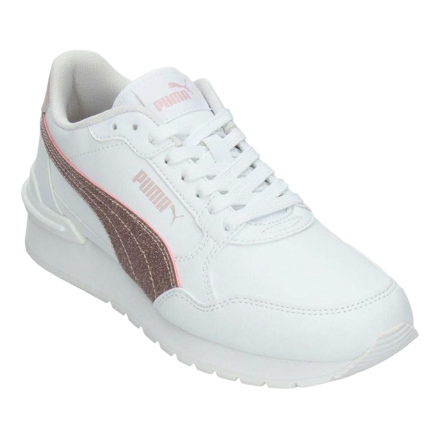 Tenis Puma Runner V4 Niña Casual Blanco Juvenil T22-27 — imagen 4
