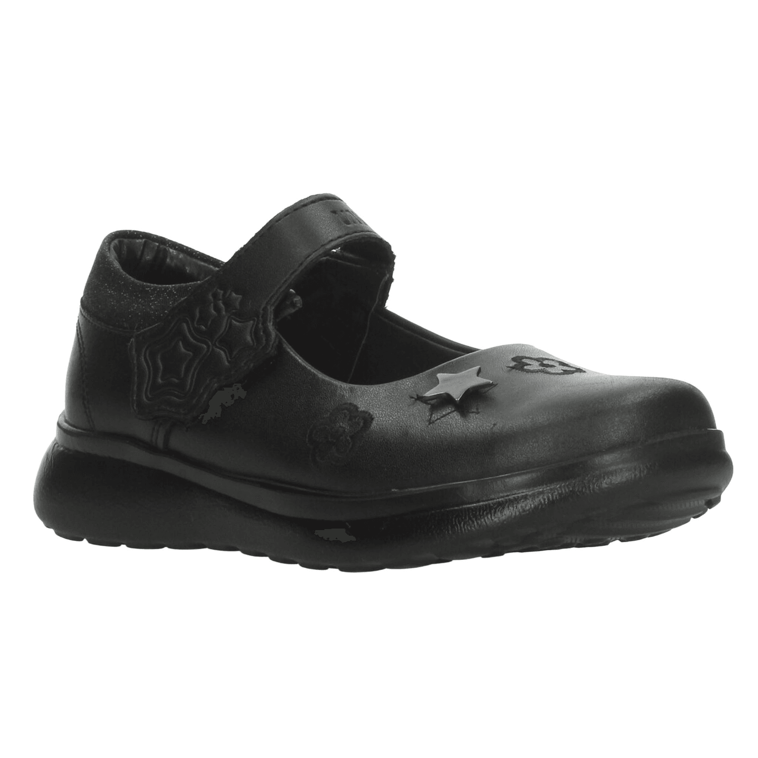 Zapato Vavito Niña Escolar Adhesivo Casual Negro Juvenil T22-27 — imagen 2