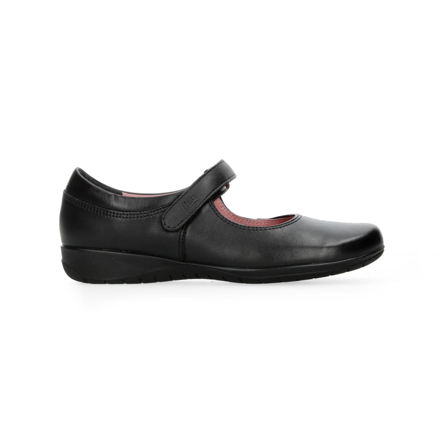 Zapato Flexi Niña Negro Escolar Cinta Adhesiva Cómodo Infantil T21-27 — imagen 2