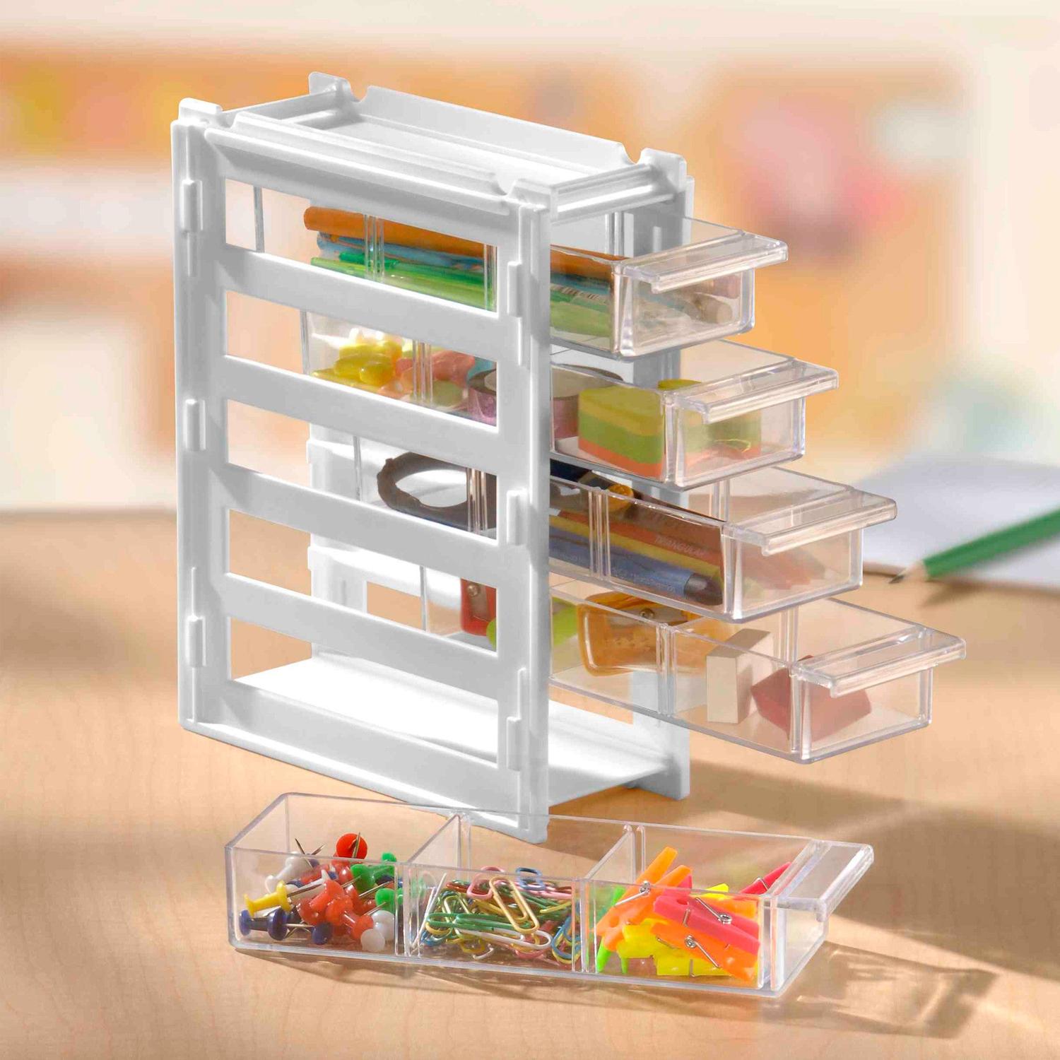 MINI ORGANIZADOR ITALHOME 8105BL 5 CAJONES 3 DIVISORES CAJON — imagen 4