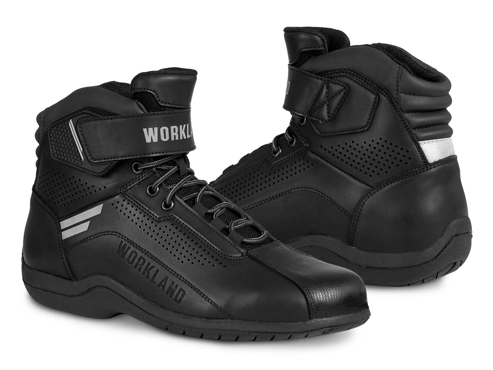 Bota mujer motociclista biker botin dama WKL 80017 Negro — imagen 10