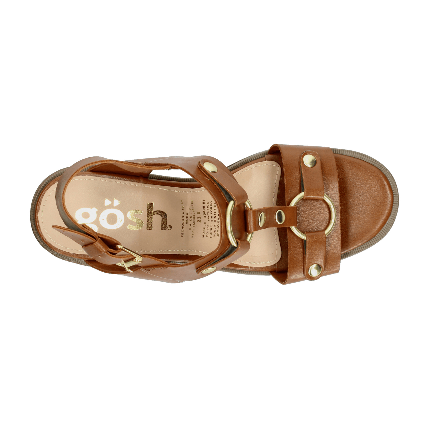 Sandalias Dama Gosh Café Casual Mujer — imagen 9