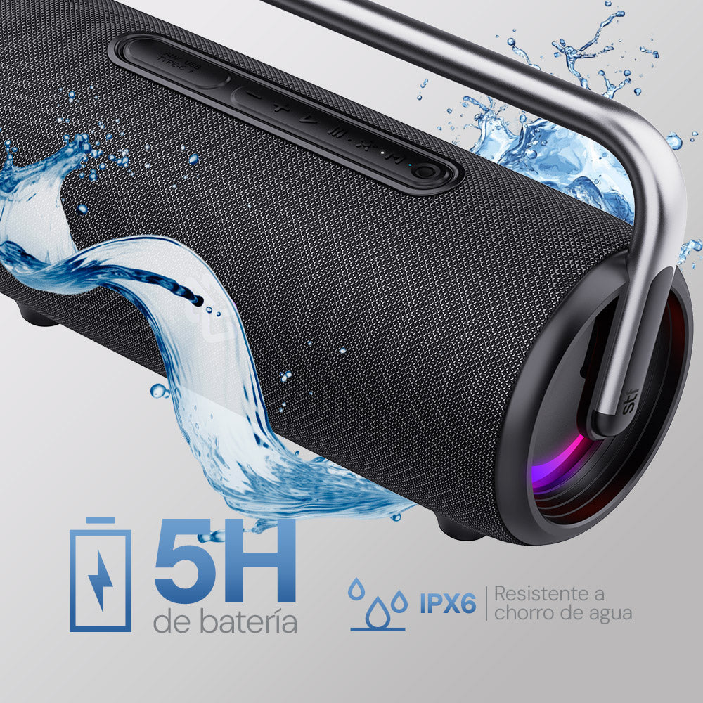 Bocina Portatil Boost Power Max STF 110W 6hrs Uso Funcion Tws con Power Bank — imagen 6