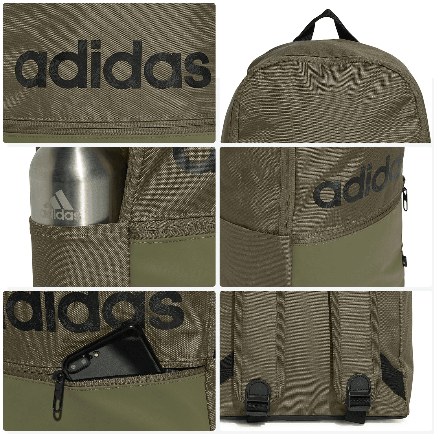 Mochila Verde Adidas Classic Escolar Portalaptop Caballero 22L — image 9