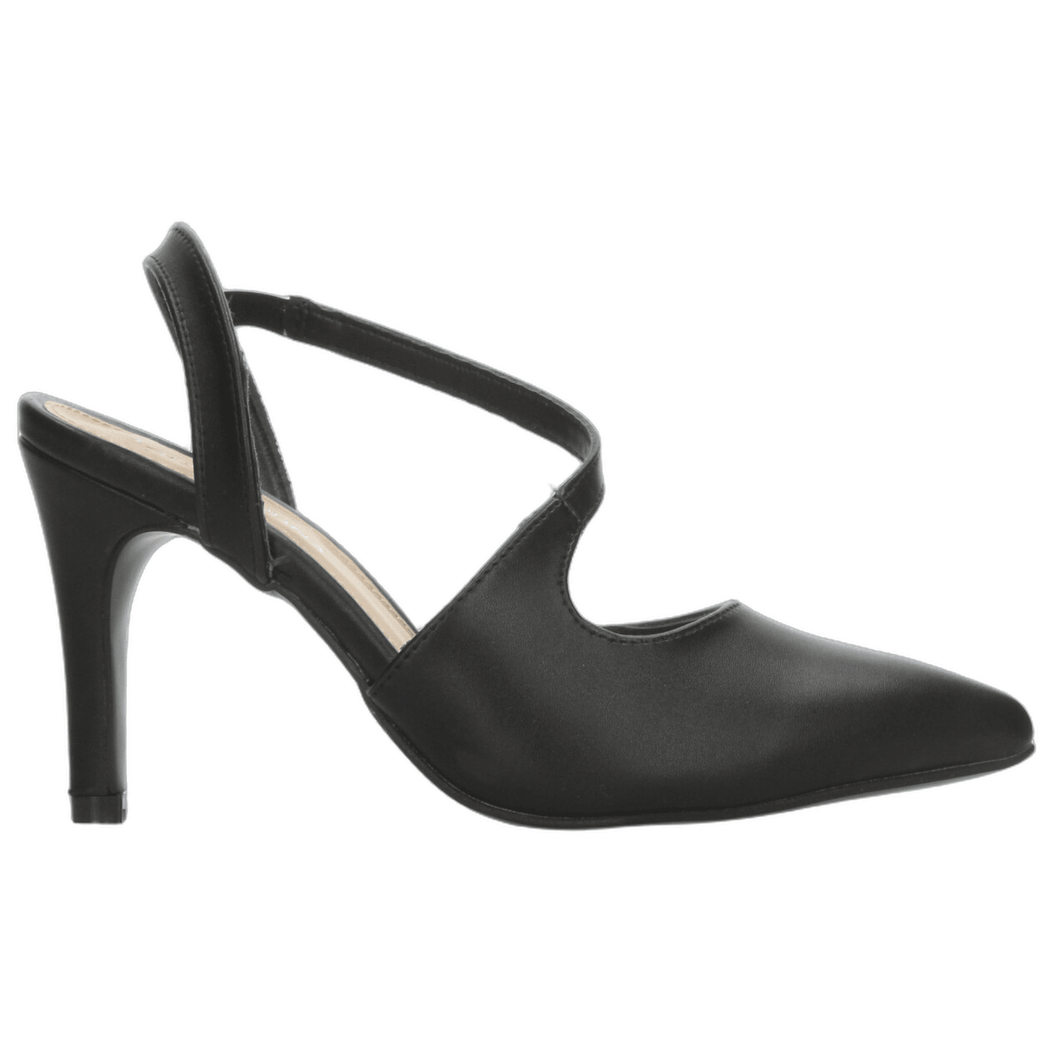 Zapatillas Paulina Dama Negro Formal Tacón Puntiagudo Mujer — imagen 2