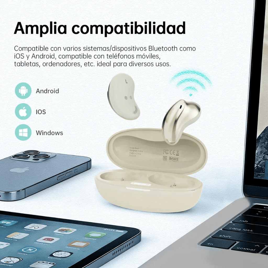 G-Tide Bean 1 Auriculares Bluetooth 5.3, Micrófono, Control Táctil y Resistencia al Sudor — imagen 7