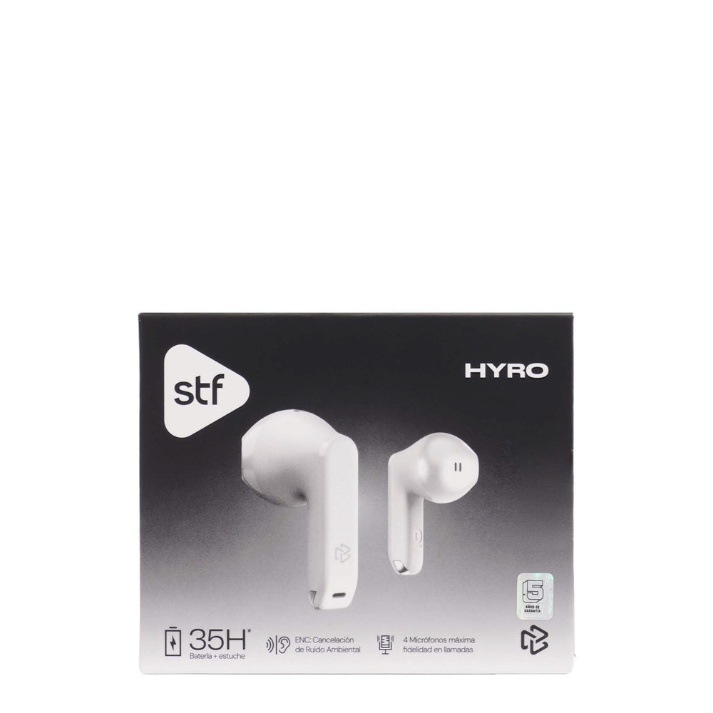 Audífonos Inalámbricos Tws HYRO STF 36hrs Uso ENC Blanco — imagen 11