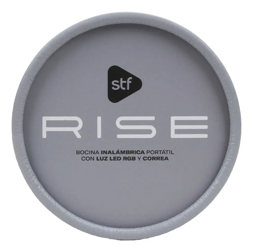 Rise Bocina Inalámbrica Portátil con Luz Led Rgb Negro — imagen 6