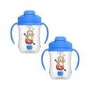 Pack 2 Termos Con Popote Dr Brown's 9oz. Azul Straw Cup 6m+ Popote Con Pesa Decorado