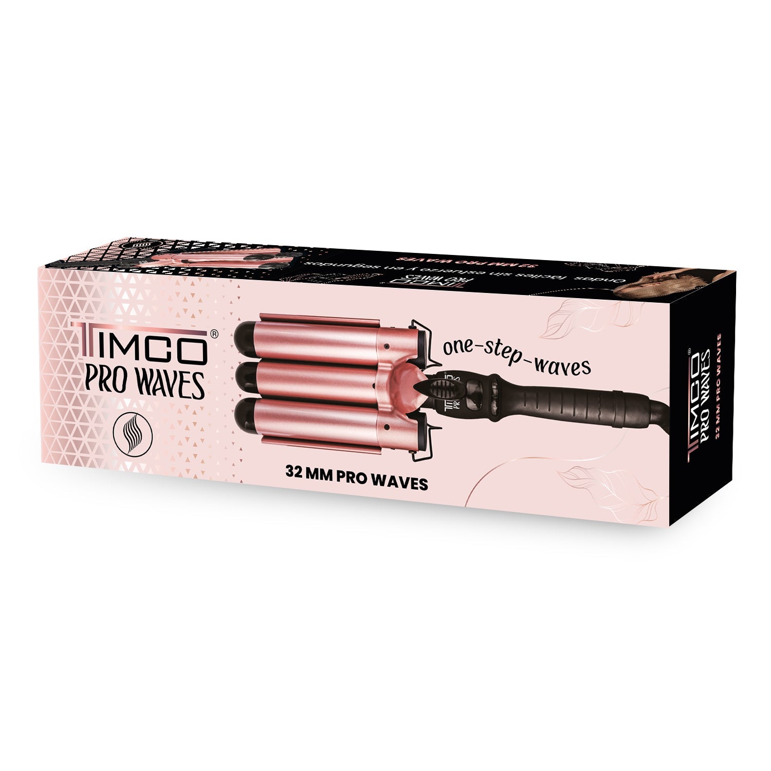 Waflera de Cabello Tenaza Jumbo Ondas Tipo Sirena Hollywood 3 barriles 33 mm Timco T8813 — imagen 7