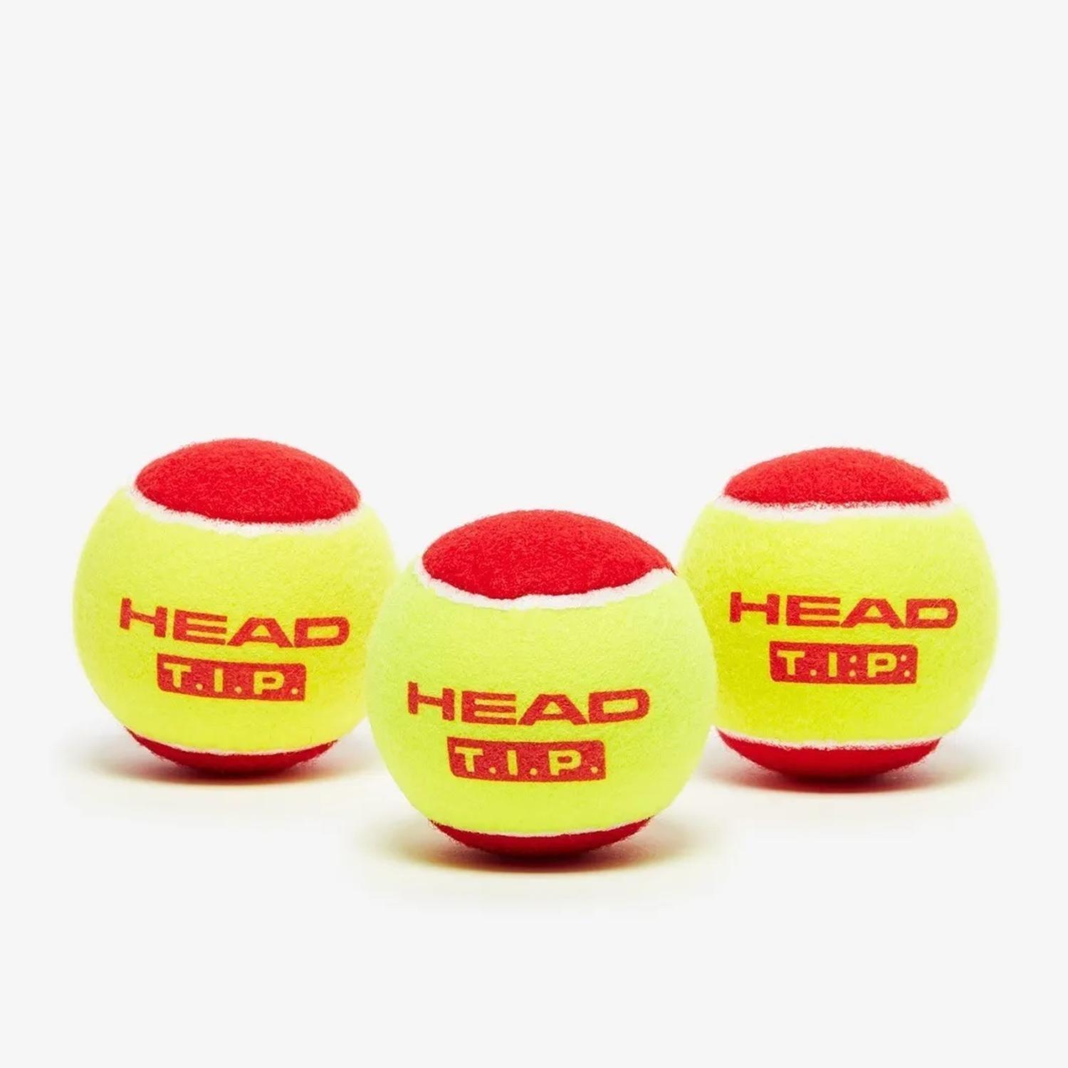 Pack 2 Botes De 3 Pelotas Head Tennis Tip Roja Niños Principiante Nivel 1 3-5 Años — imagen 3