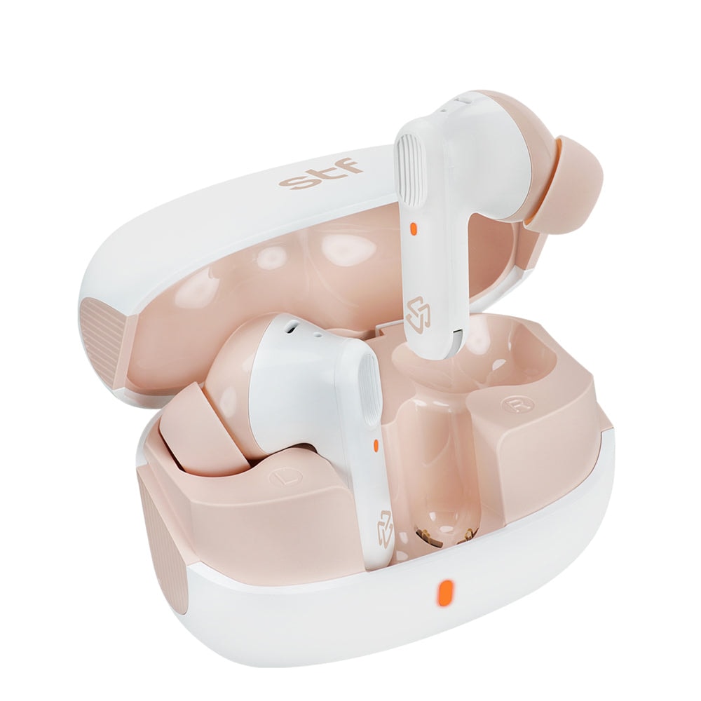 Audifonos Inalámbricos Tws Pure STF 12hrs Uso Protección IPX4 Rosa — imagen 5