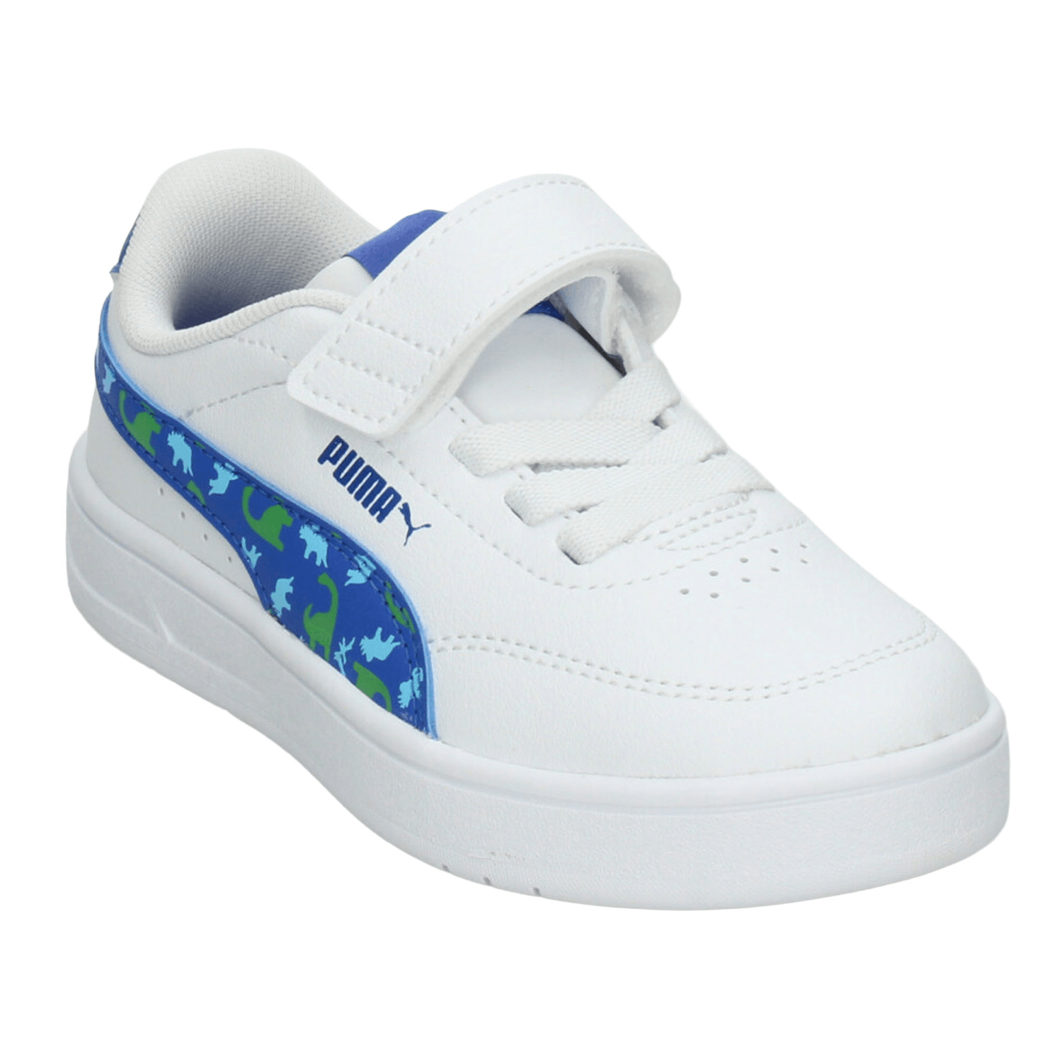 Tenis Puma Court Classic Clean Niño Casual Azul Infantil T16-22 — imagen 4