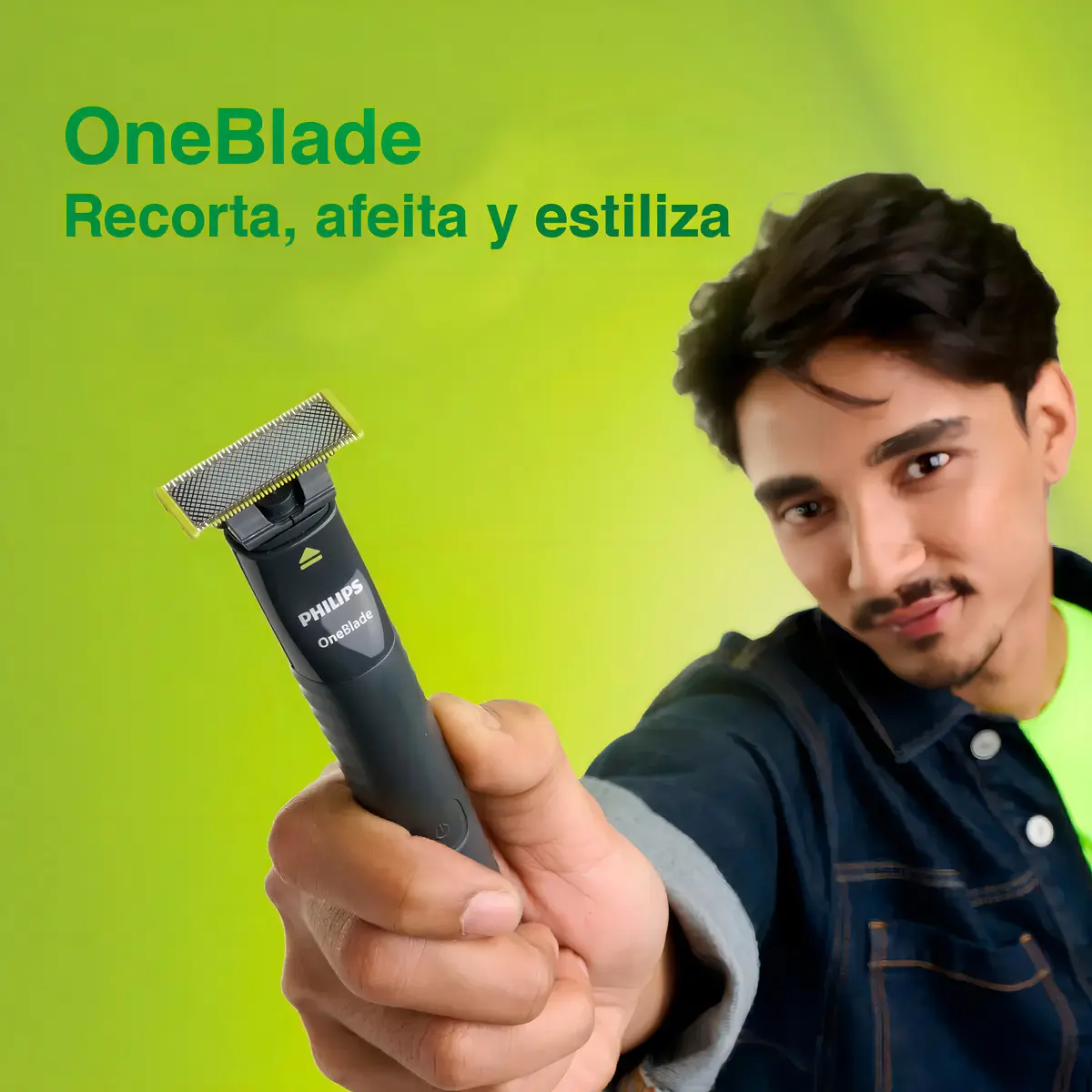 Philips QP1425/10 Oneblade Recortadora Ajustable Para Barba 5 En 1, Uso En Seco Y Mojado. Recorta, Perfila Y Afeita. — imagen 3