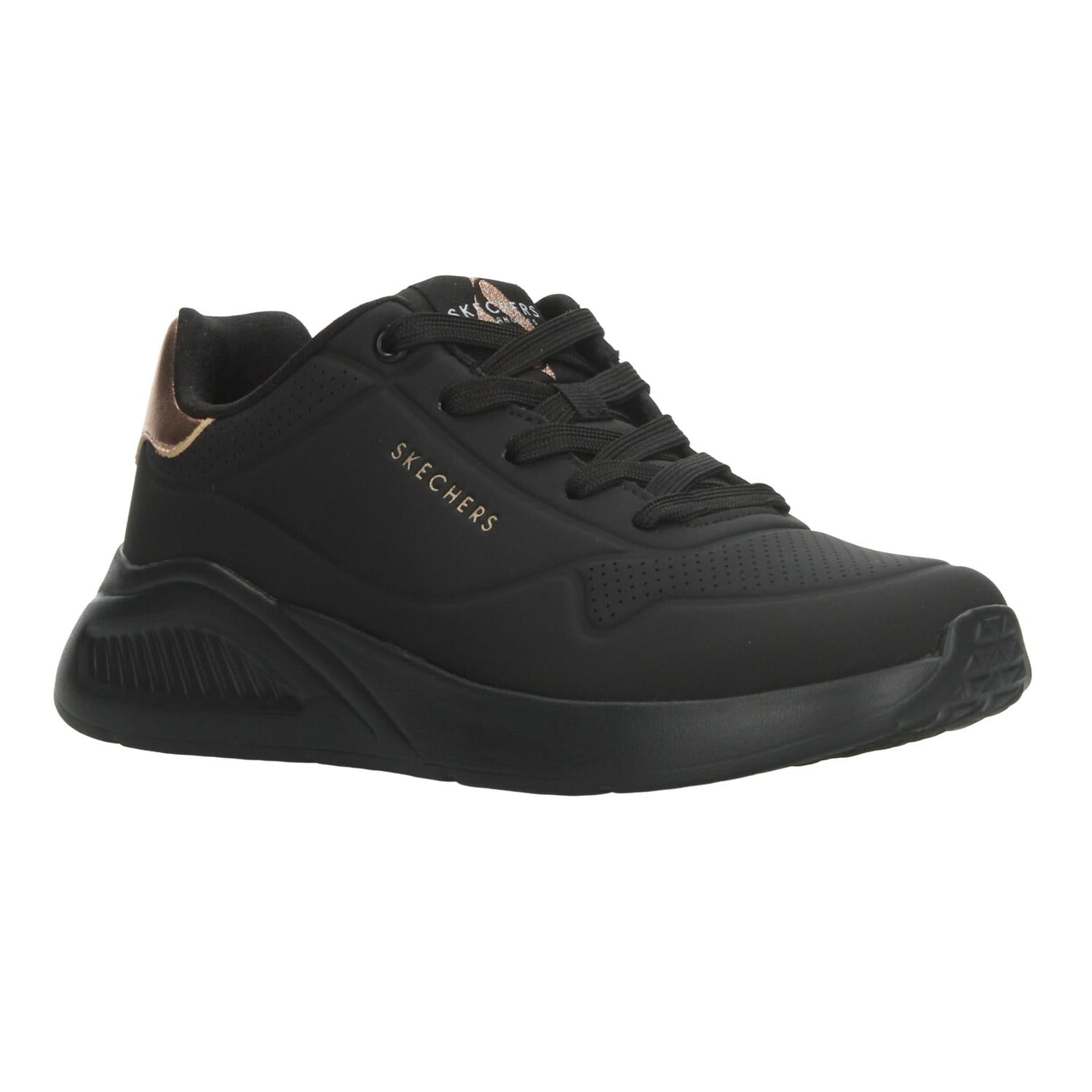 Tenis Skechers Uno Lite Dama Negro Casual Para Mujer — imagen 3