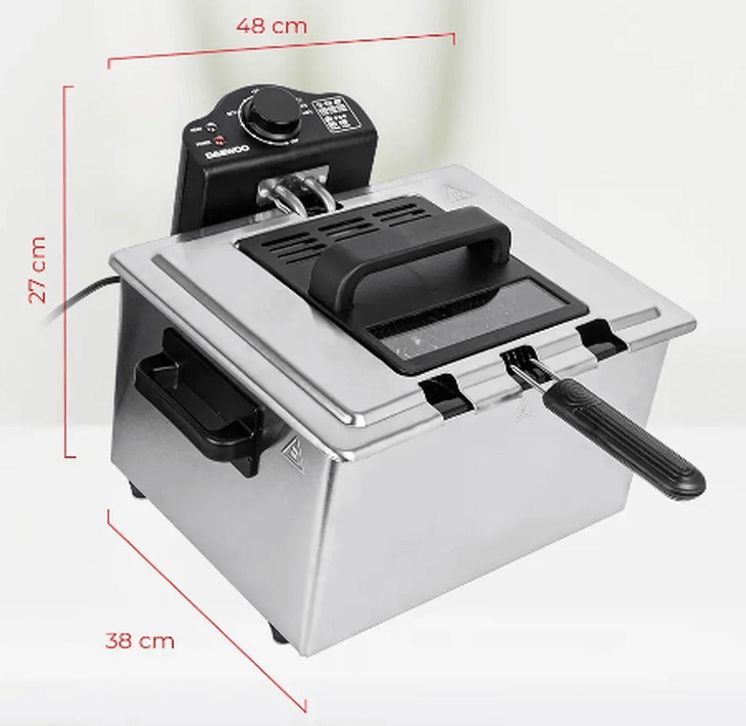 Freidora Inmersión Daewoo DE-DF2305 1500W Acero Inox — imagen 4