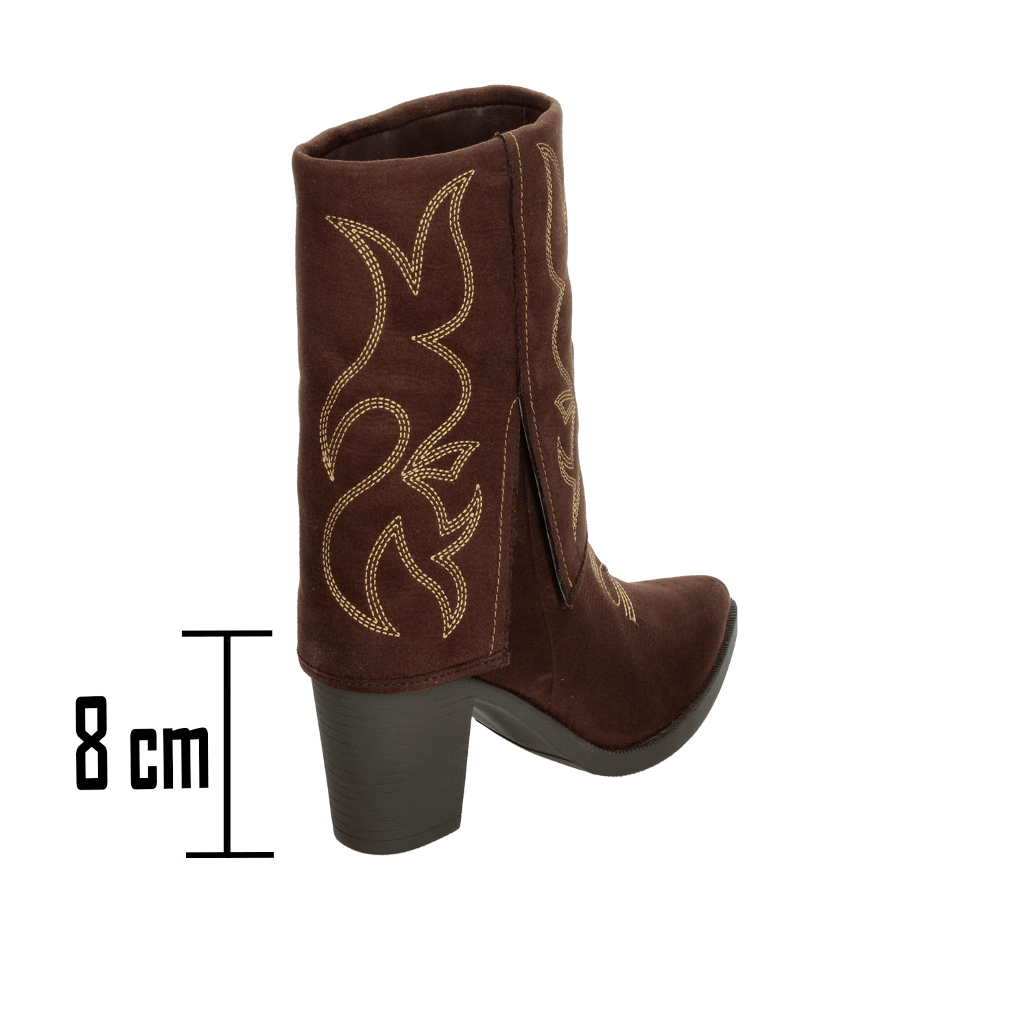 Bota Salamandra Dama Casual Vaquera Moda Café Mujer — imagen 3