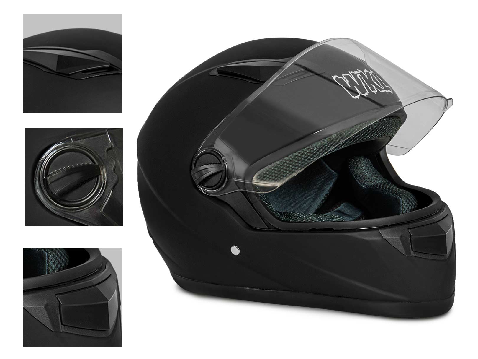 Casco motocicleta certificado DOT moto WKL CH-806 — imagen 16