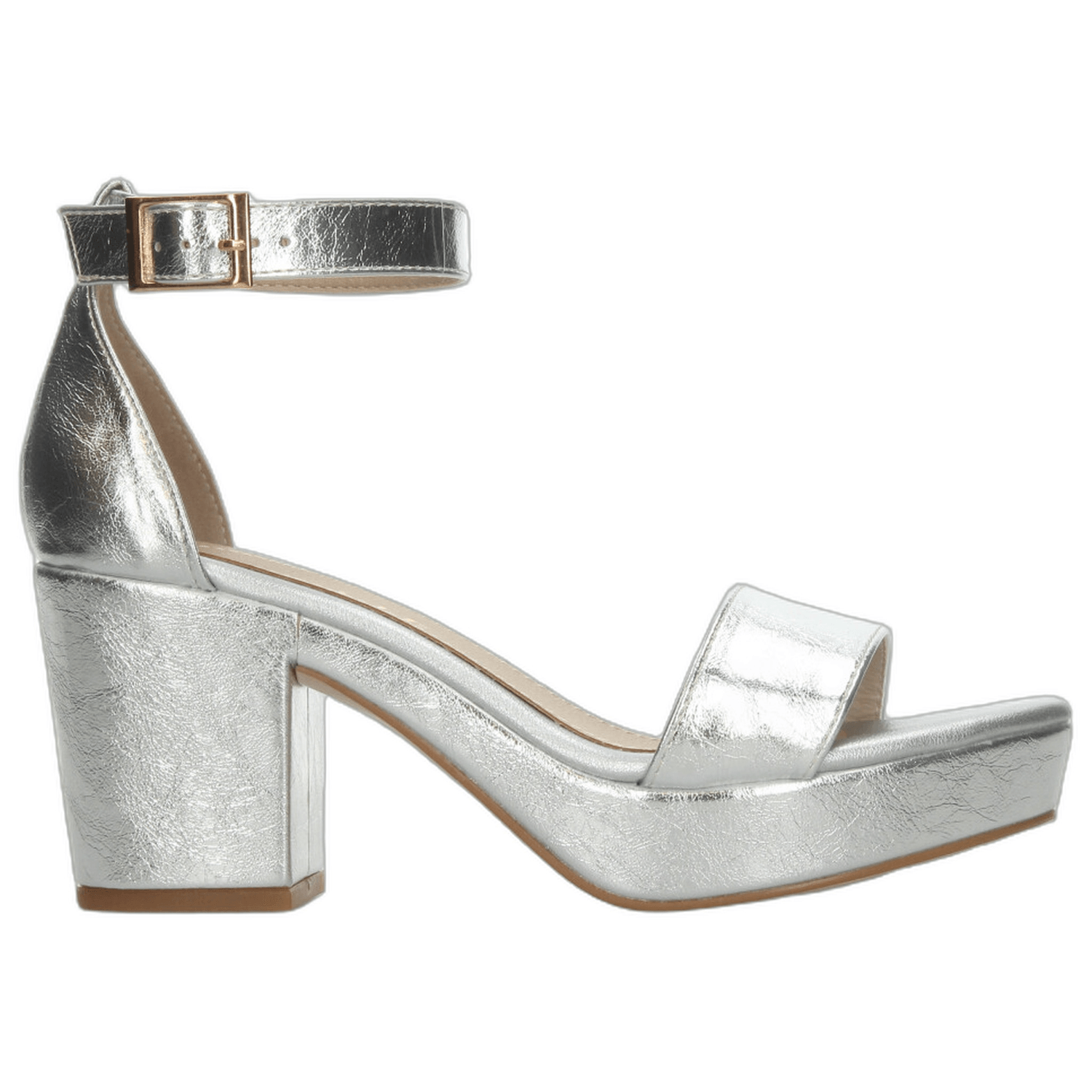 Sandalias Paulie Dama Fiesta Plateado Mujer — imagen 1