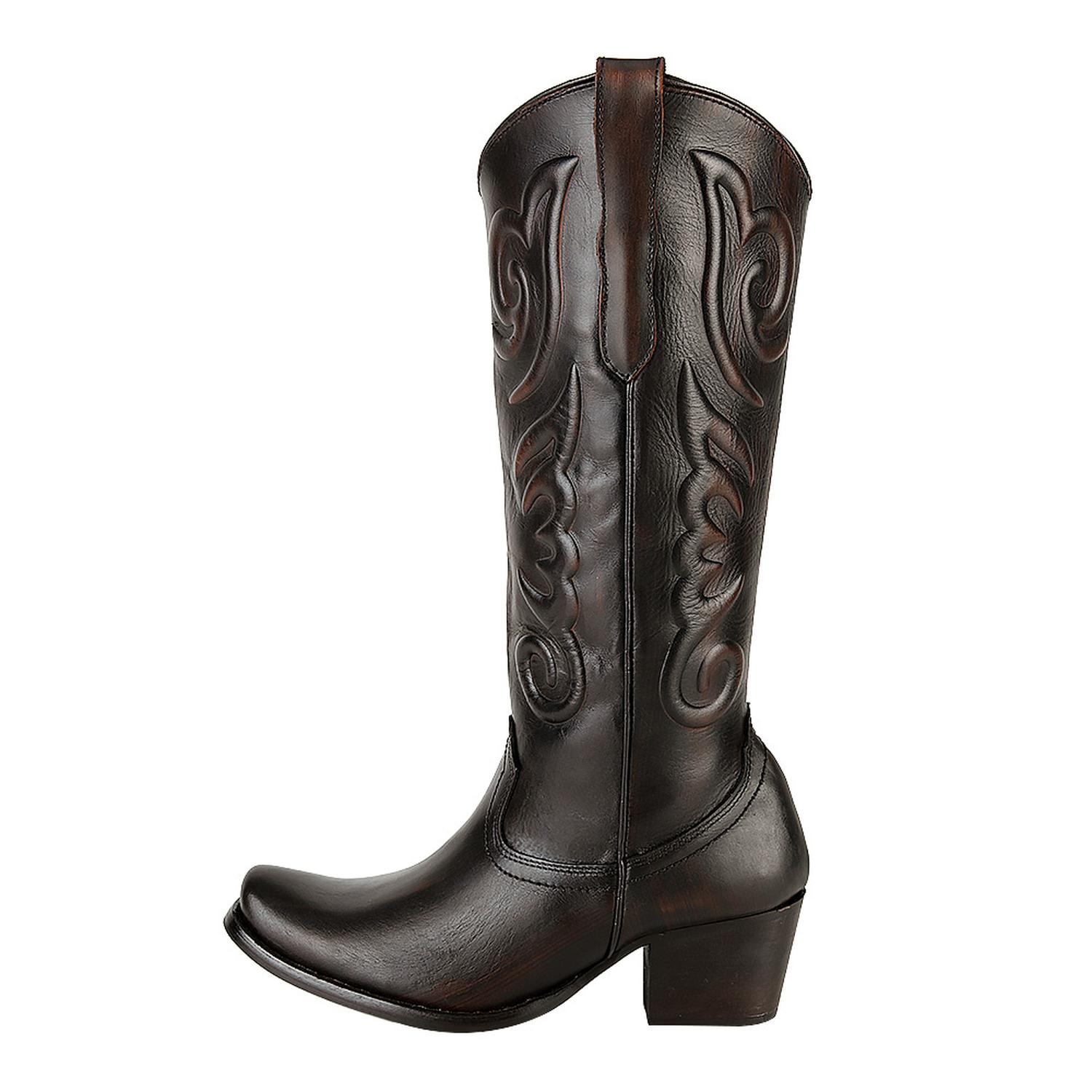BOTA DAMA JC MCCOY VAQUERA PIEL TUBO GRABADO 6Cm 1344454 — imagen 5