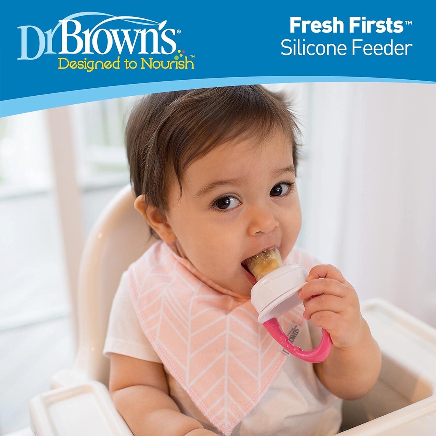 Alimentador De Silicona Dr Browns Fresh Firsts 4m+ Color Menta — imagen 9