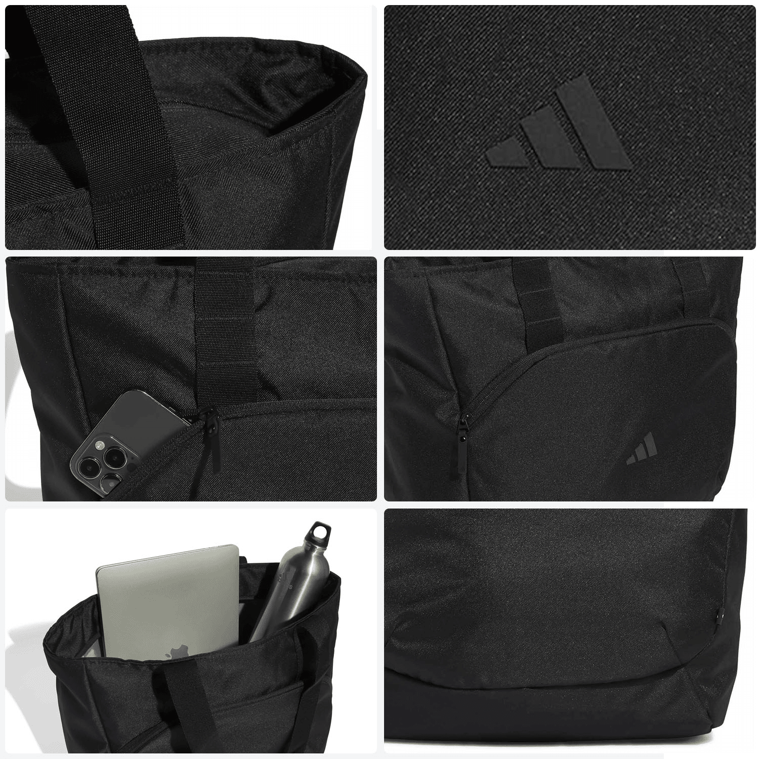 Bolsa Tote Dama Adidas Prime Negra Gym Casual Mujer — imagen 9