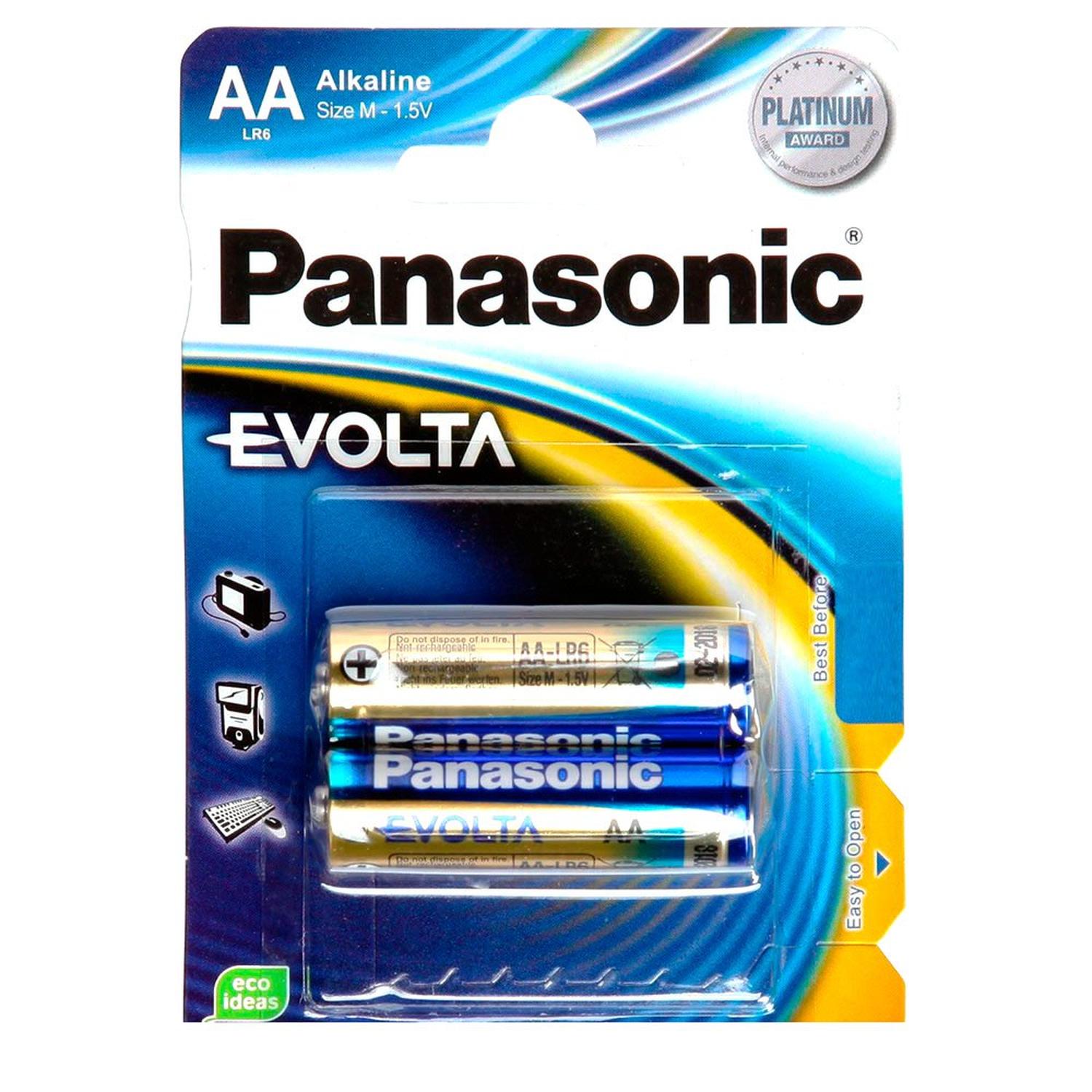 Pila Panasonic Evolta Alcalina Aa Con 2 1.5v Lr6 — imagen 1