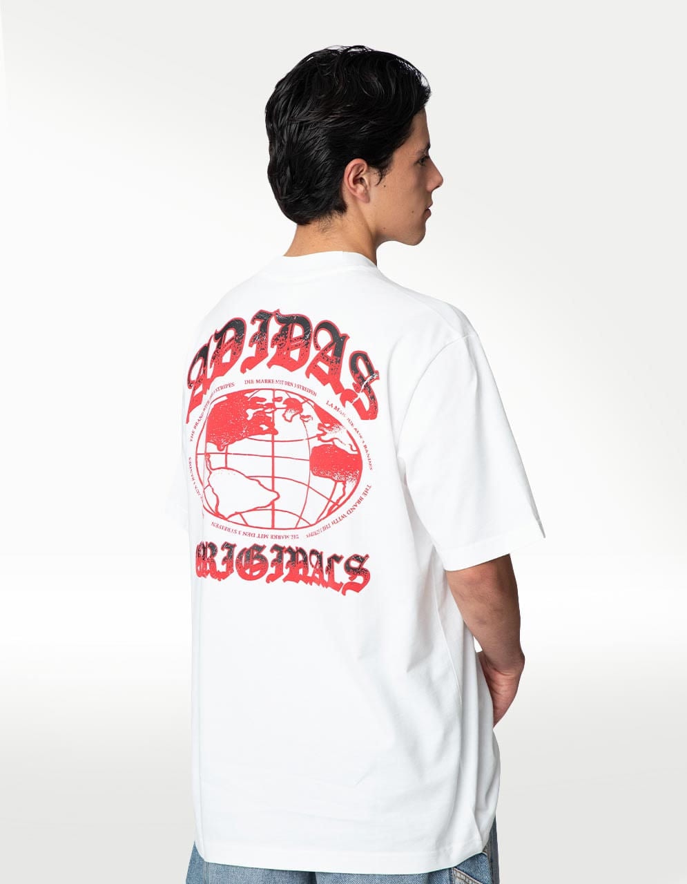 Playera Adidas GFX T Blanco - Hombre — imagen 4
