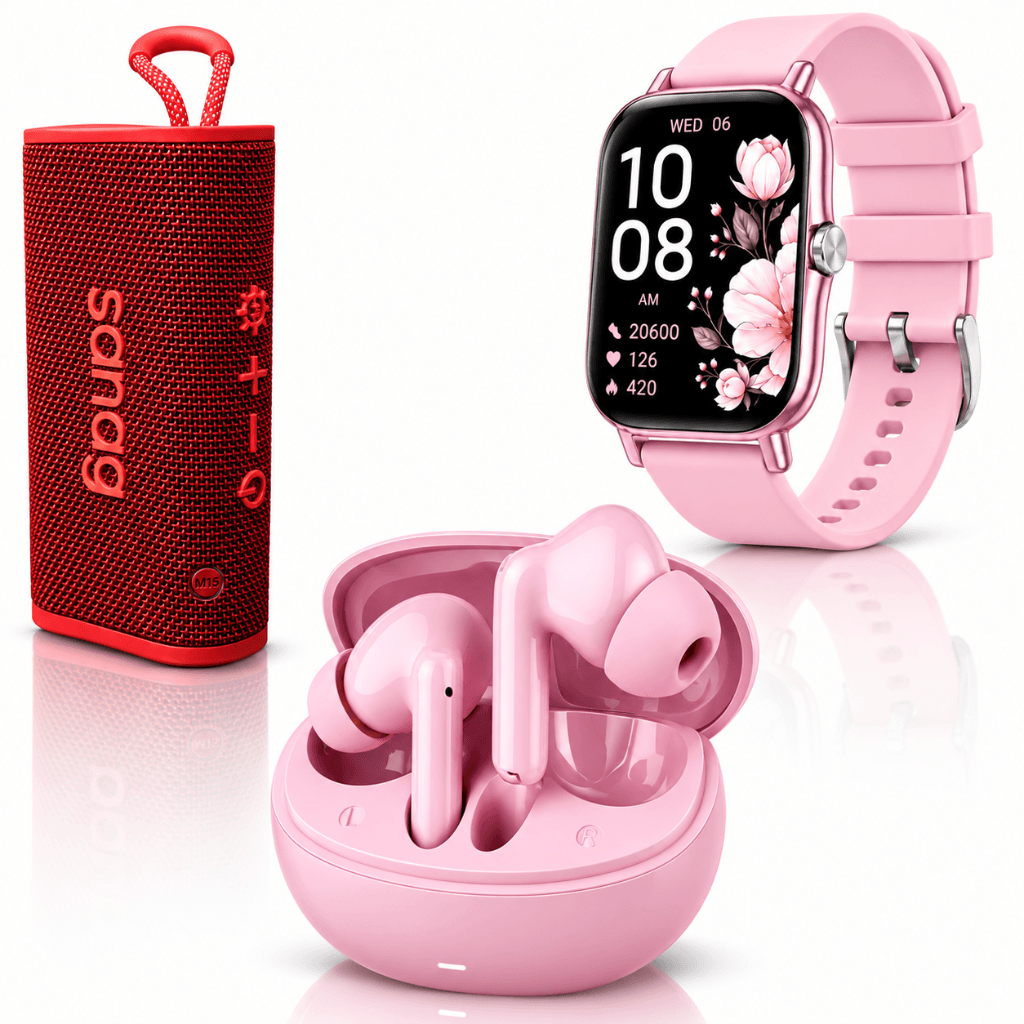 Bocina Sanag M15 + Smartwatch Futurem FM13 + Audífonos G-Tide L42 — imagen 2