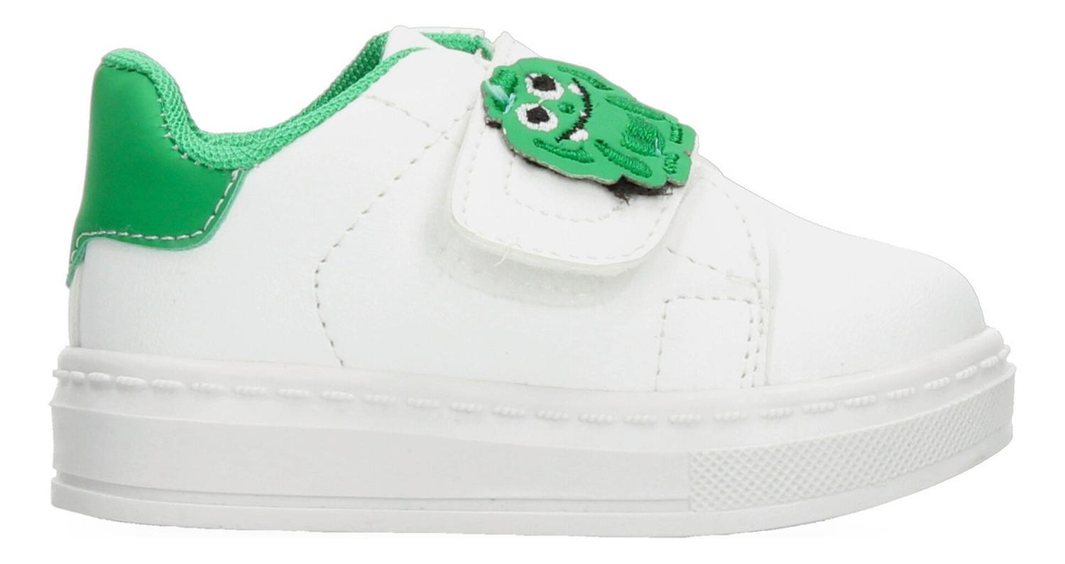 Tenis Blasito Blanco Y Verde Para Niño Infantil Cómodo Con Velcro Escolar — imagen 2