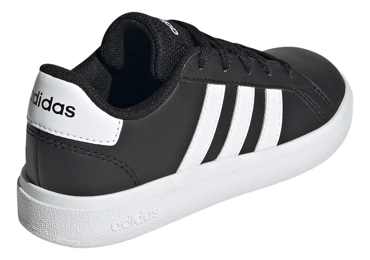 Tenis adidas Grand Court Niño Casual Ligero Negro Blanco Infantil — imagen 10