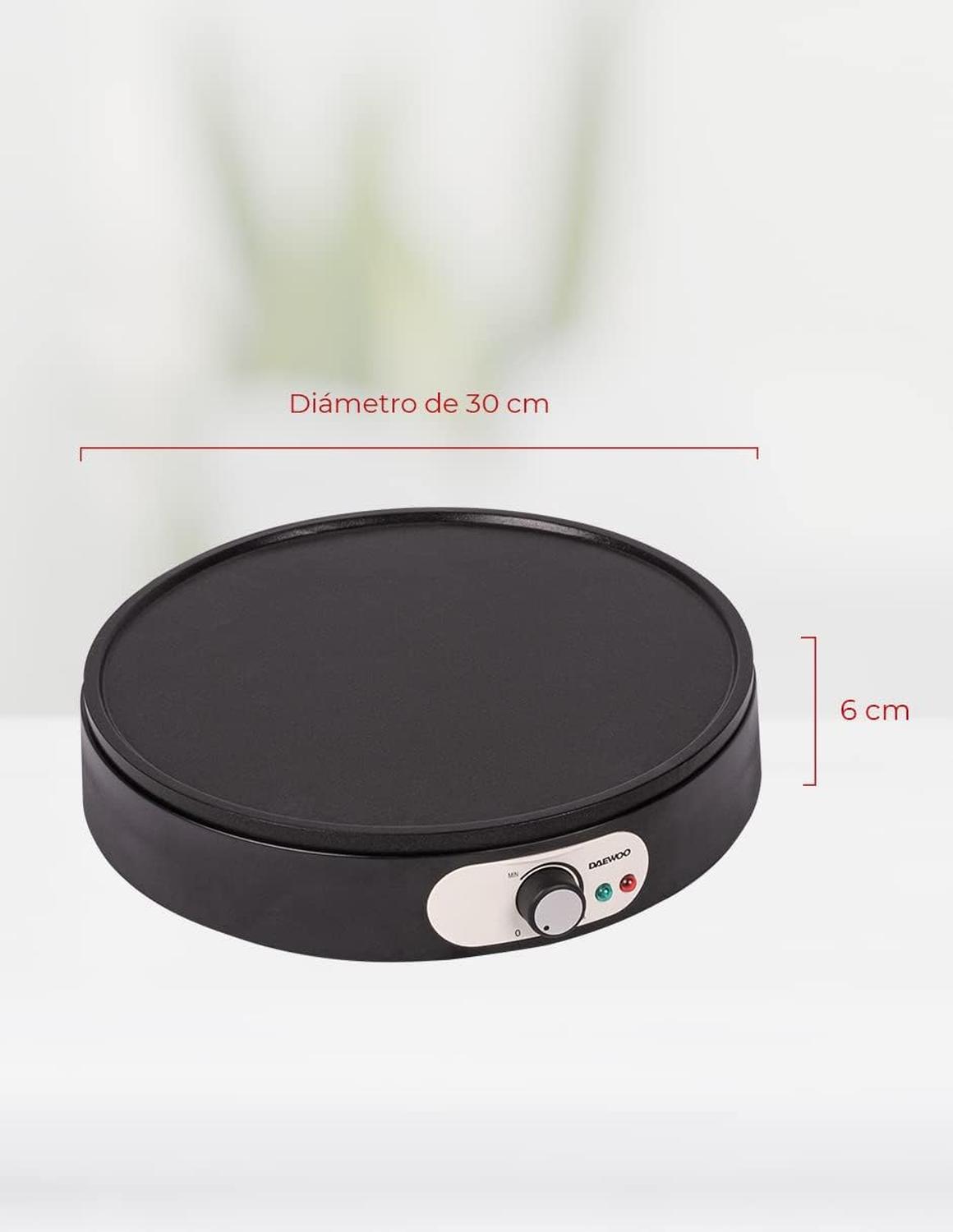 Crepera Eléctrica Daewoo 30 Cm Con Accesorios — imagen 5