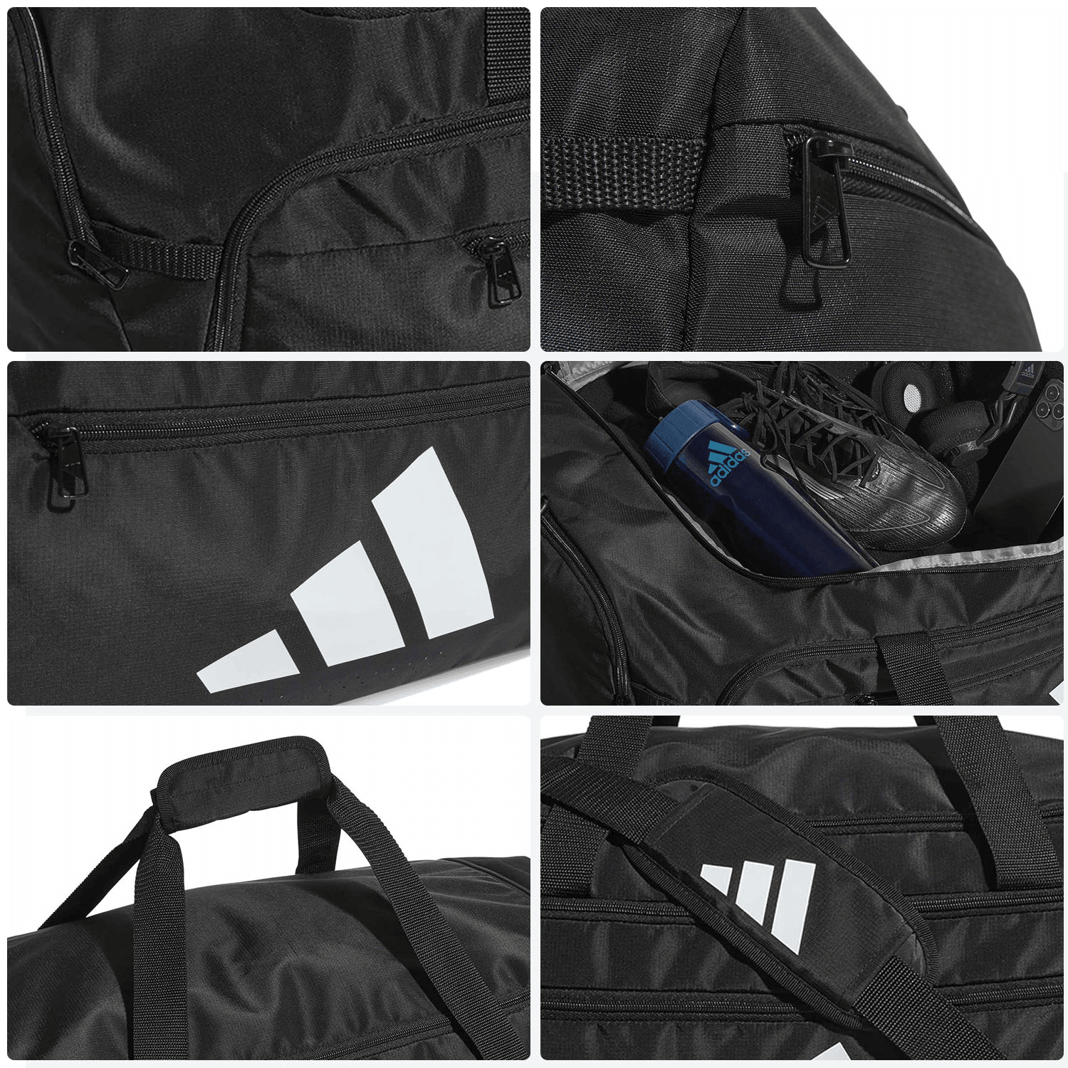 Bolsa Deportiva Adidas Defender Gym Viaje Unisex Negro 90L — imagen 4