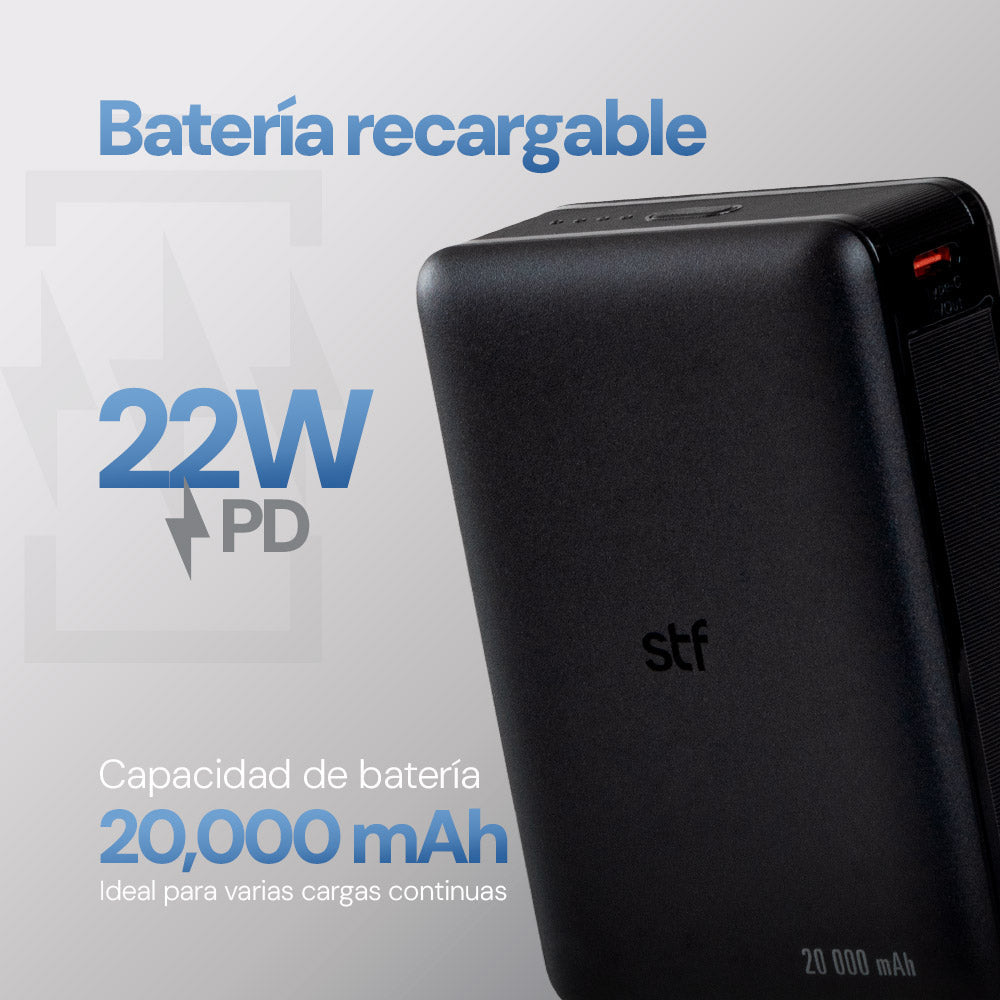 Batería STF Power Bank: 20,000 mAh, 22W, Carga Ultra Rápida — imagen 5