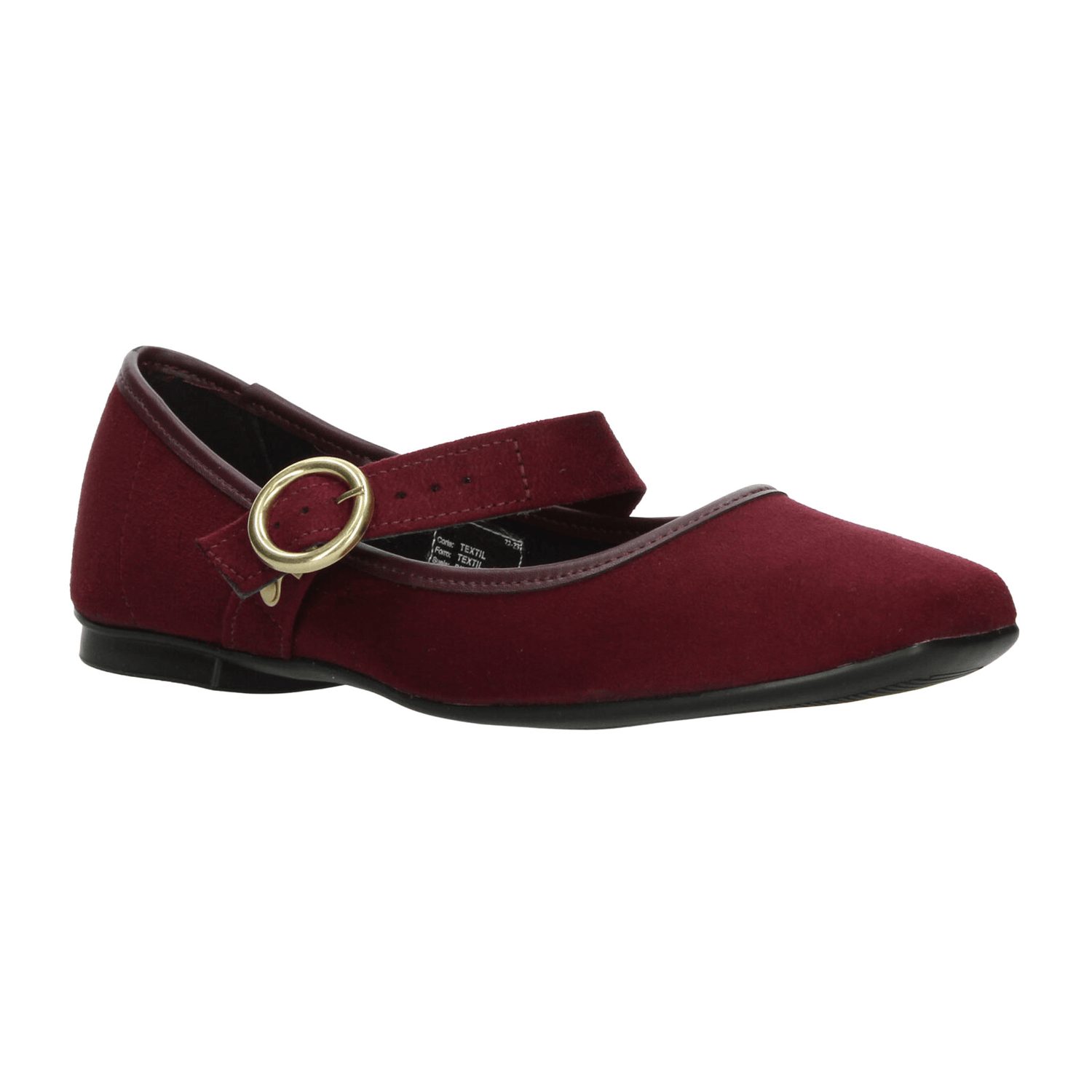 Flats Moleca Dama Casual Mary Jane Hebilla Rojo Mujer — imagen 2