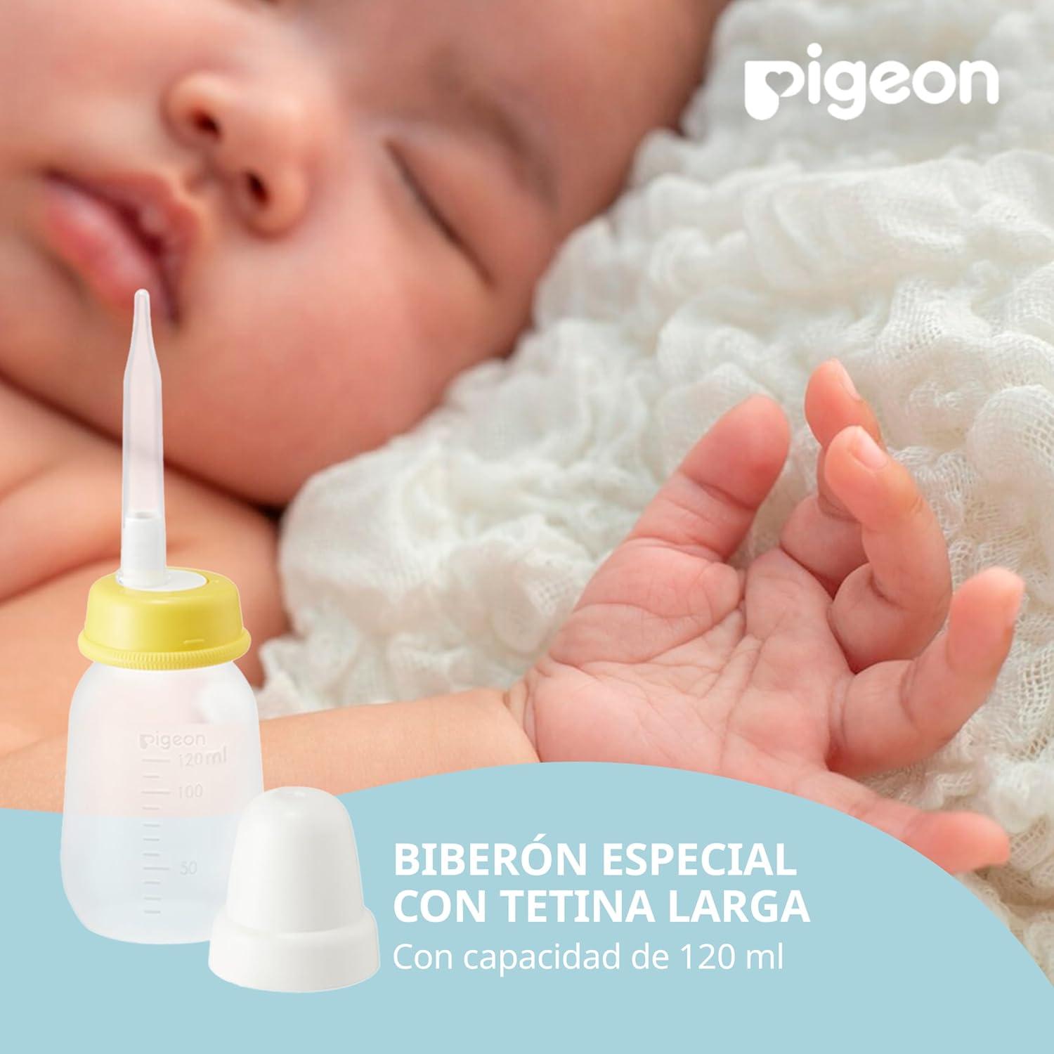 Biberón Especial Pigeon con Tetina Larga Anticólicos — imagen 5