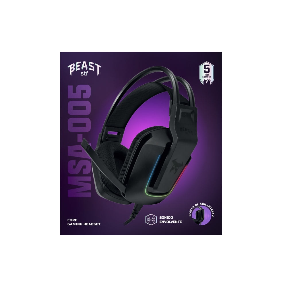 Audífonos Gamer Alámbricos On ear STF Beast MSA-005: Videojuegos, Micrófono ajustable, Efecto aislamiento — imagen 11