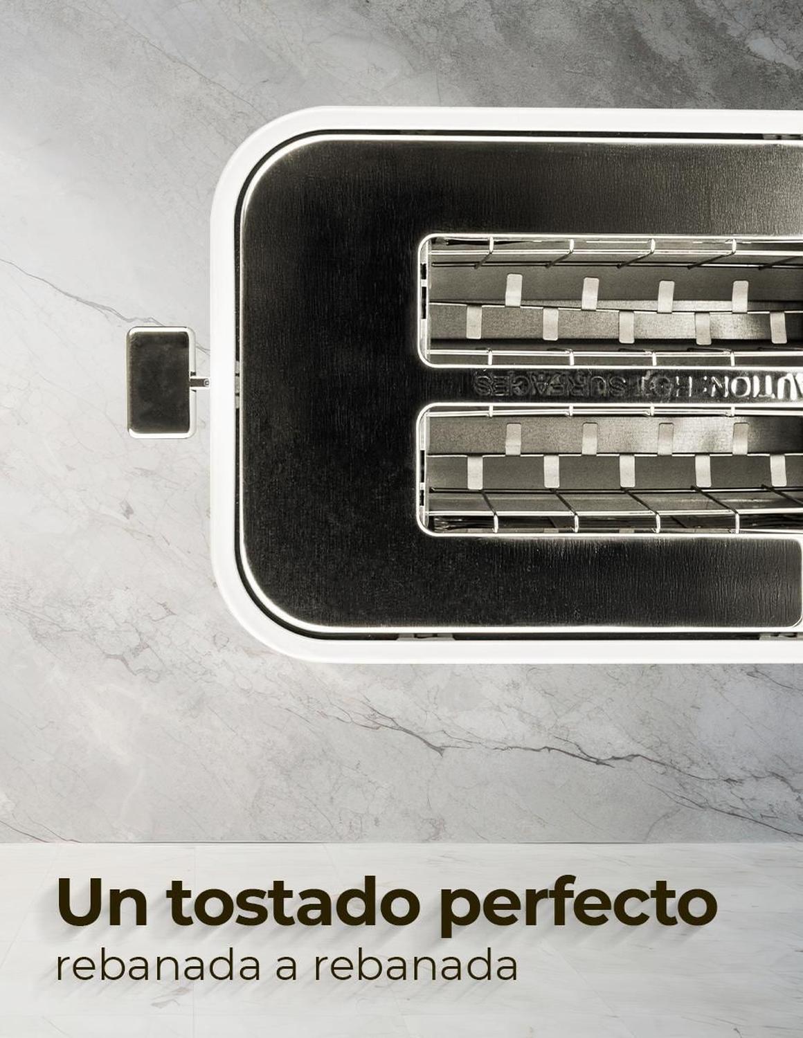 Tostador Digital Elle 2 Rebanadas con Panel Táctil Blanco 900 W — imagen 8