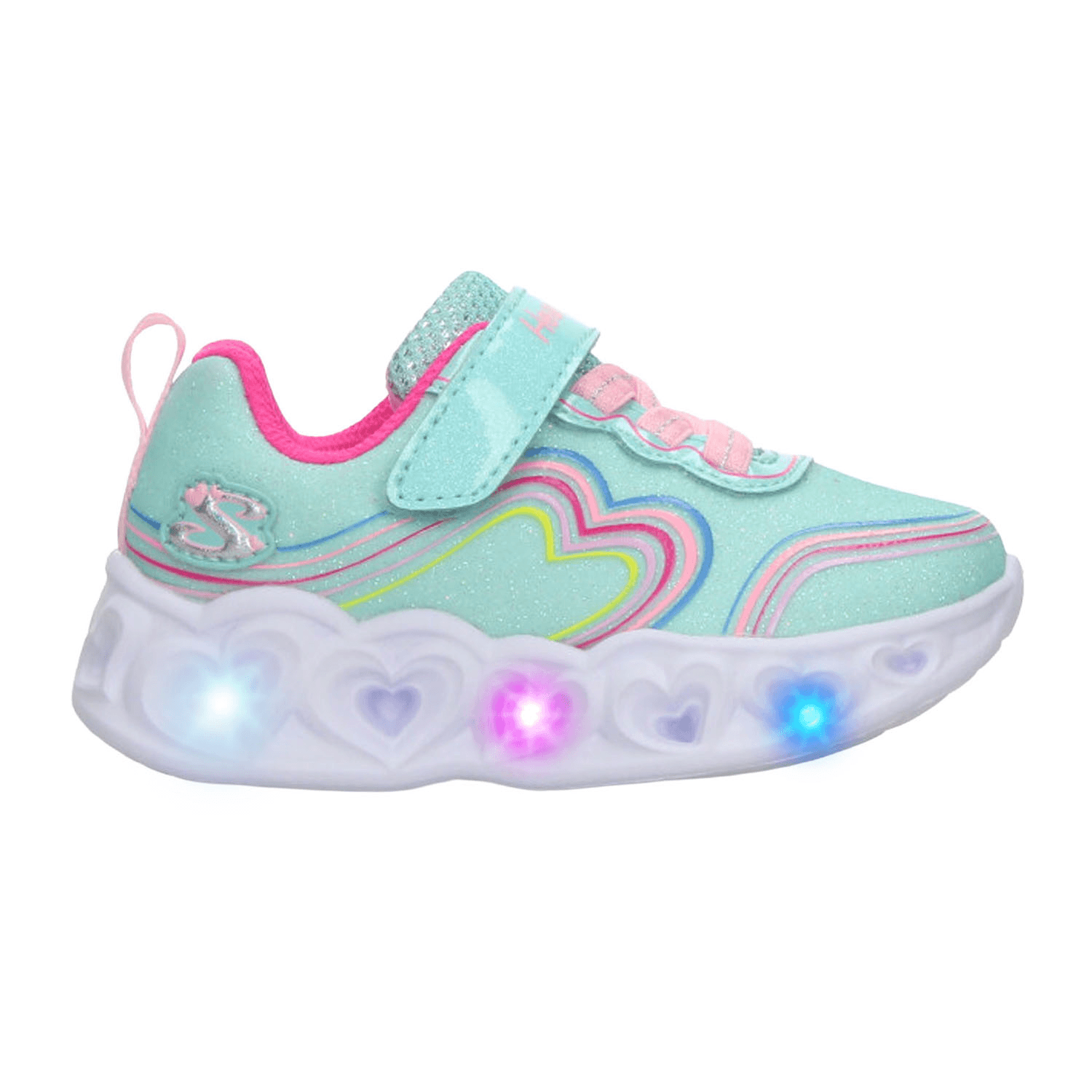 Tenis Skechers Niña Deportivo Led Turquesa Infantil T11-16 — imagen 1