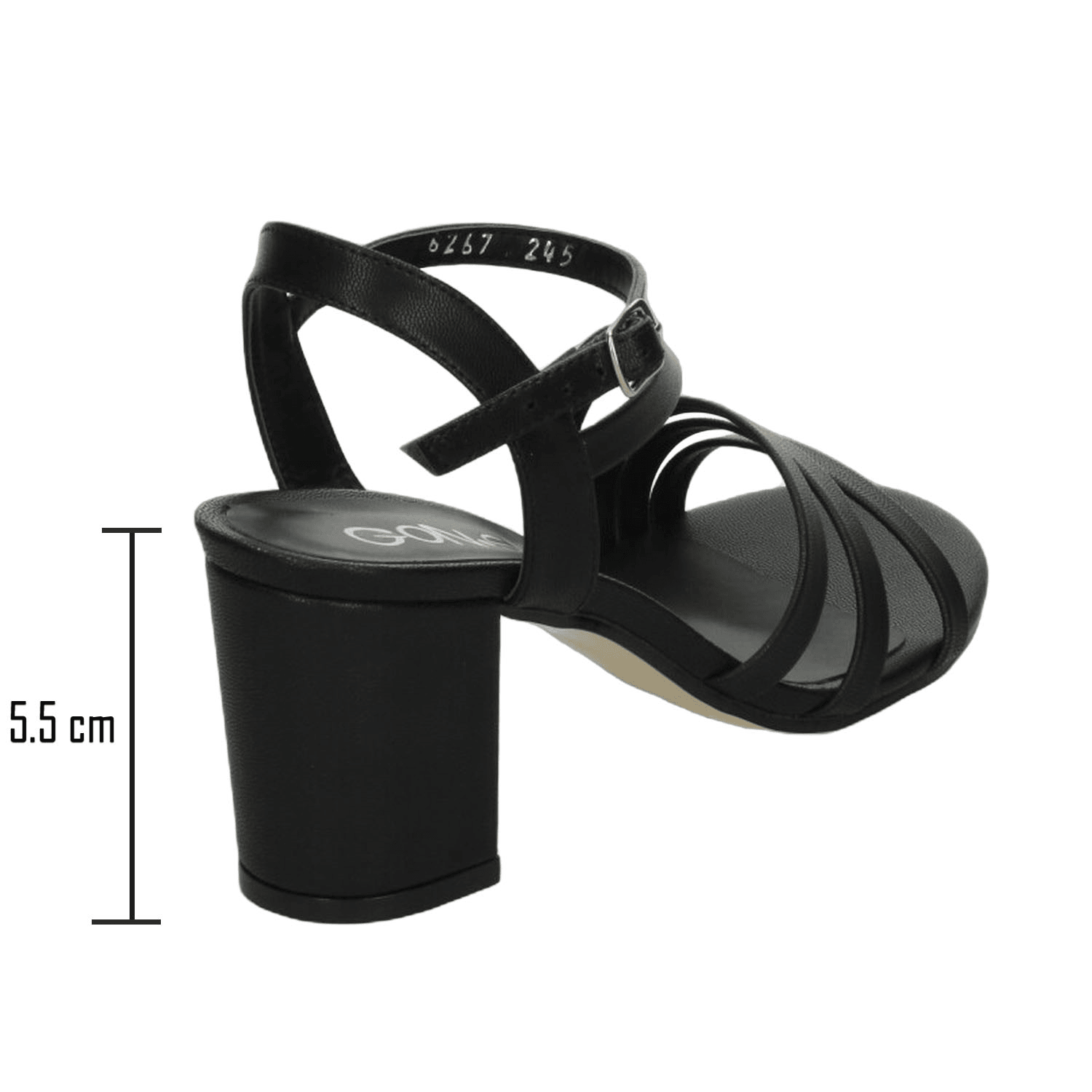 Sandalias Gonsa Dama Fiesta Negro Mujer — imagen 3