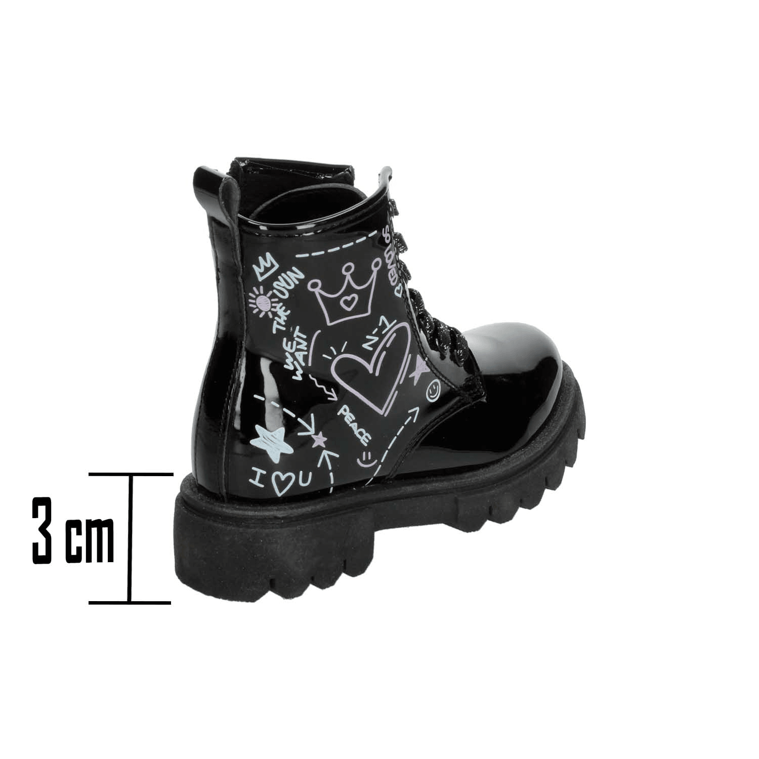 Bota Niña Jakuna Negro Casual Infantil T18-22 — imagen 4