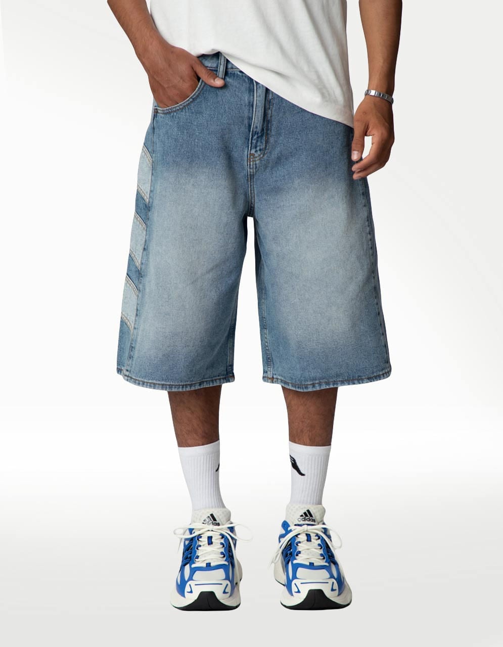 Short Adidas Denim Sho Multicolor - Hombre — imagen 2