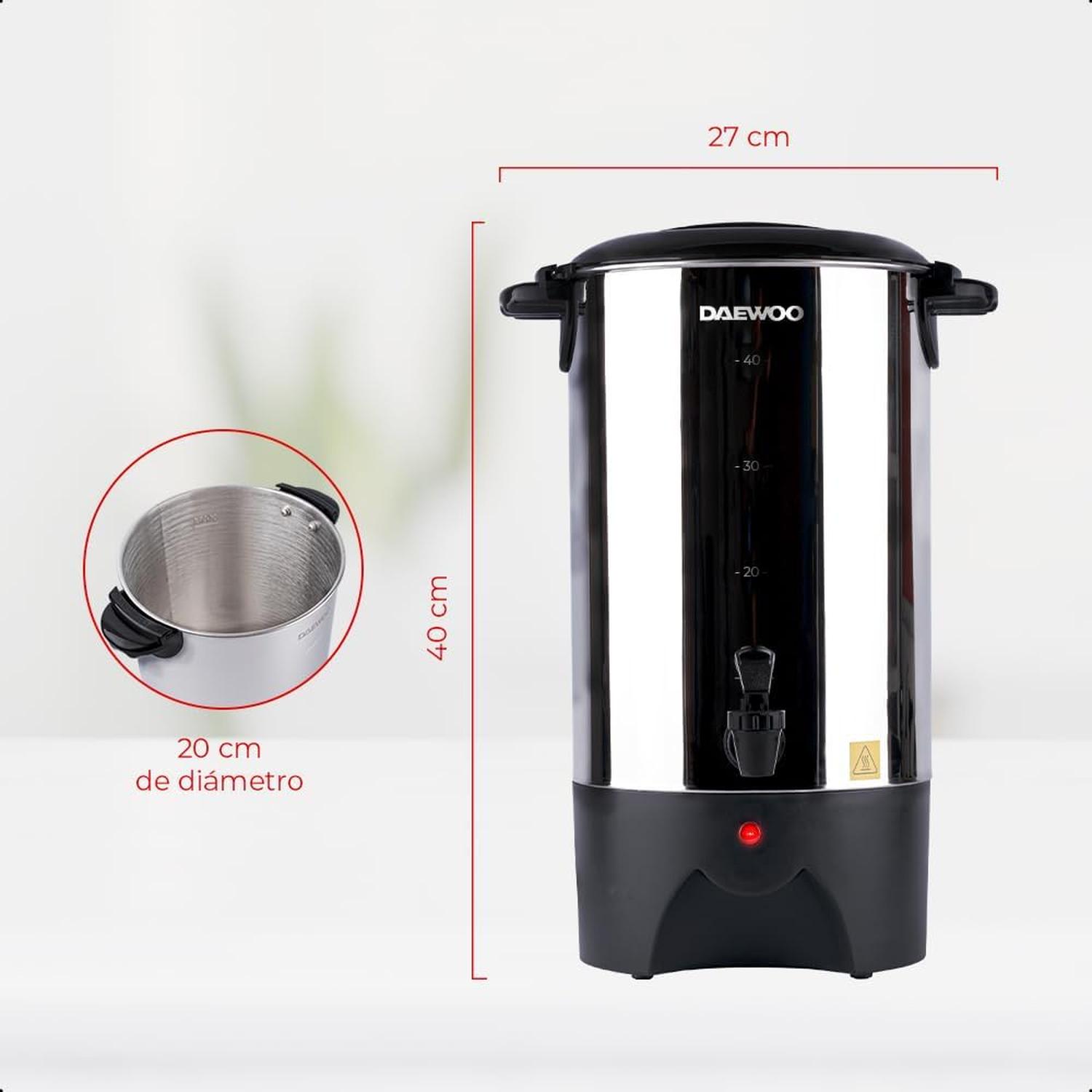Cafetera Percoladora Daewoo 6L 40 Tazas Acero Inoxidable — imagen 6