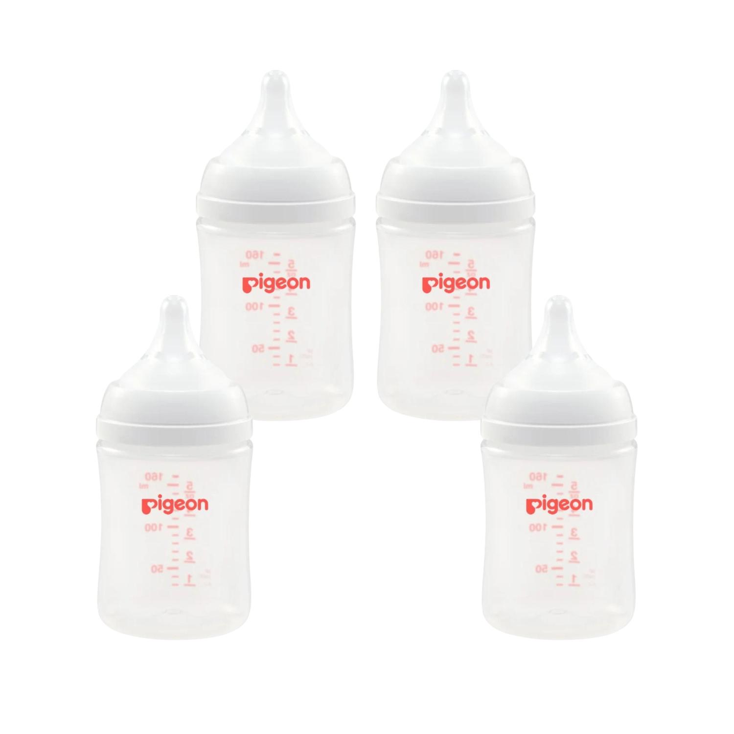 Pack 4 Biberones Pigeon Softouch 160ml/5oz Anticolicos 0m — imagen 2