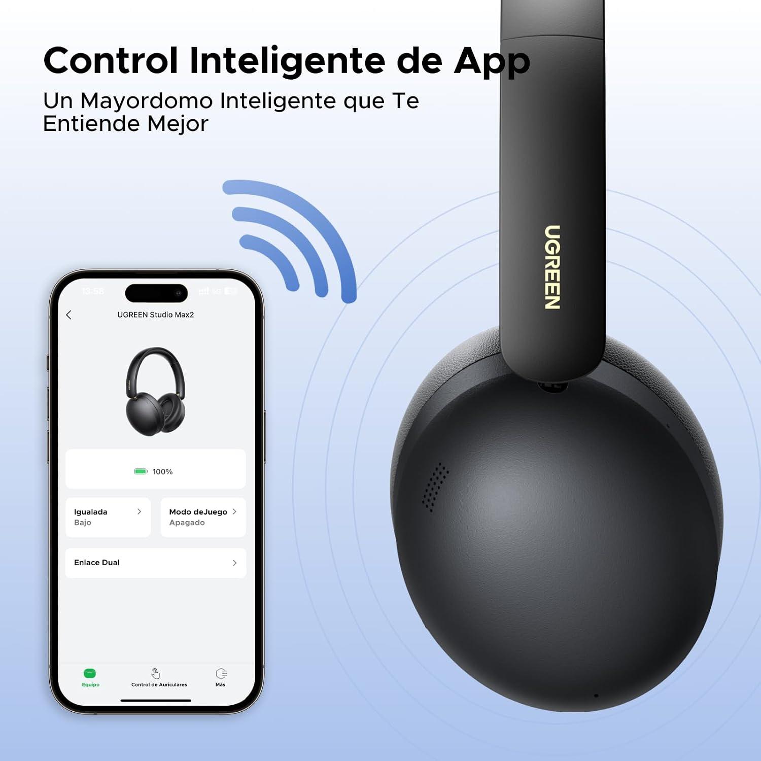 Audífonos Inalámbricos Ugreen Studio Max2 Negro — imagen 4