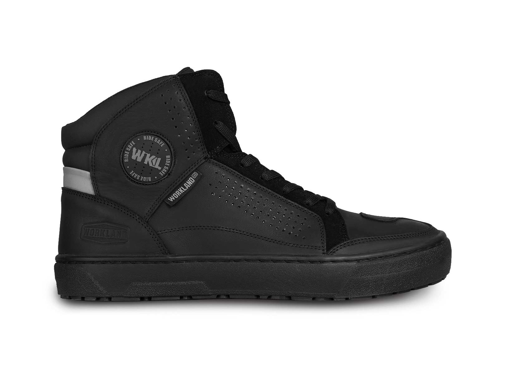 Bota hombre tenis motociclista botin biker WKL 80202 negro — imagen 10