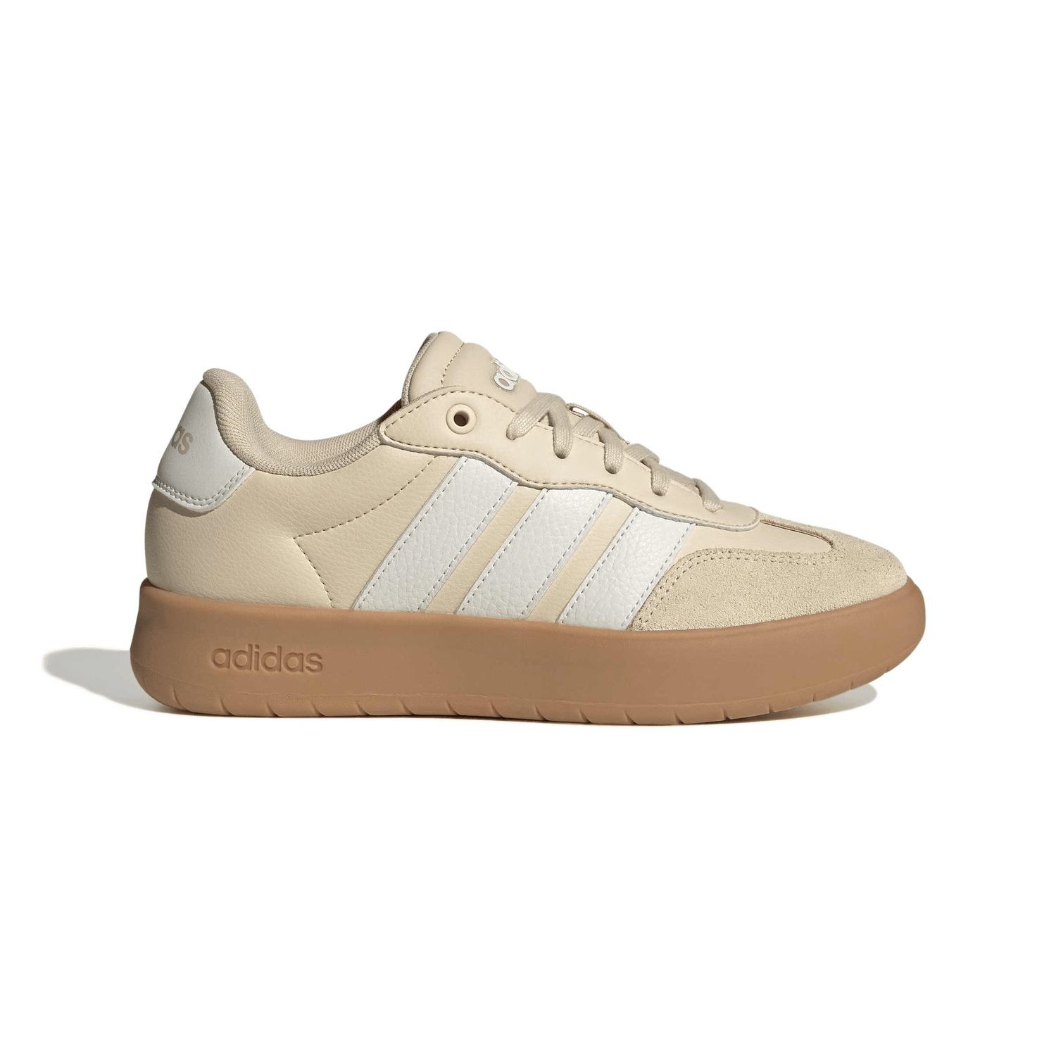 Tenis Adidas Barreda Dama Casual Cintas Gamuza Beige Mujer — imagen 1