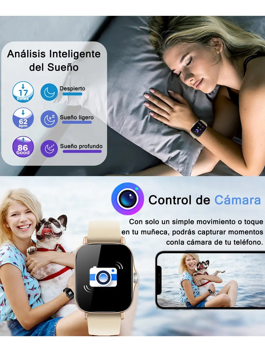 Combo Smartwatch Futurem FM13 + Audífonos g-tide L42 Bluetooth Ultra Compactos Rosa — imagen 7