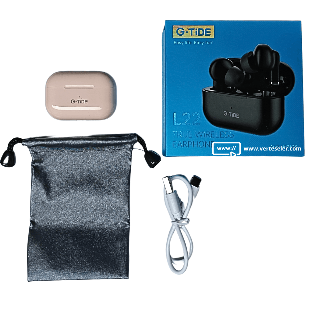 Audífonos bluetooth 5.3 G-tide L22 hasta 8 horas de batería, estuche de carga y bolsa regalo.Rosa — imagen 4